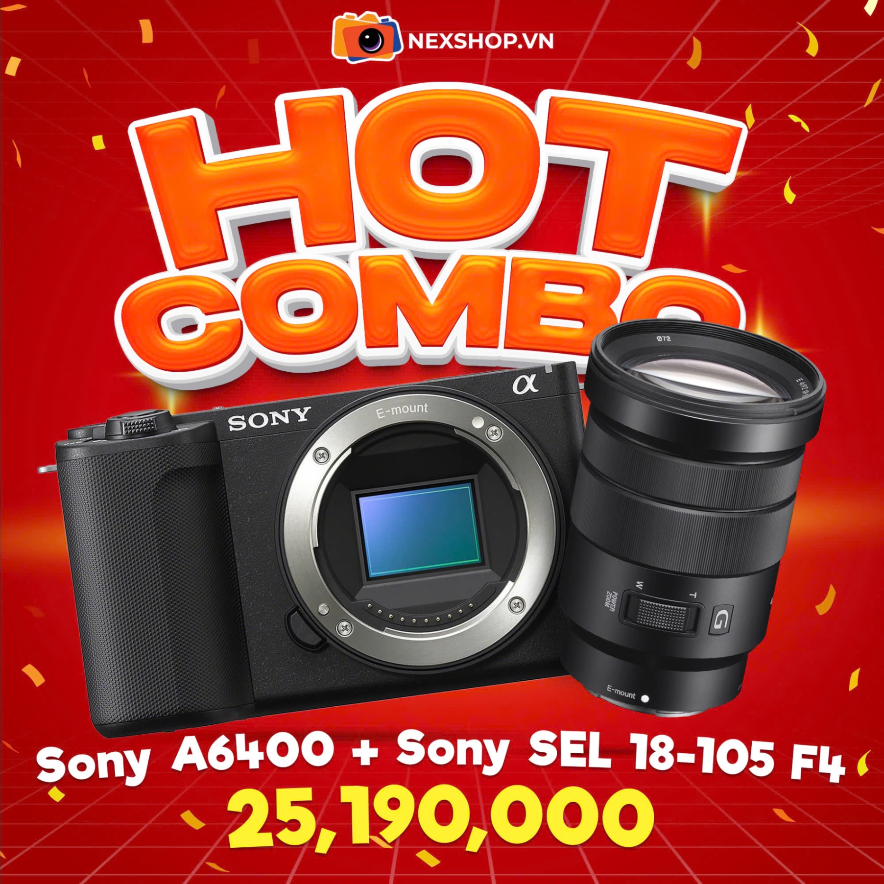 Sony A6400 | KIT 16-50 Đen | Chính hãng | SonyVN | Bảo hành 2 năm