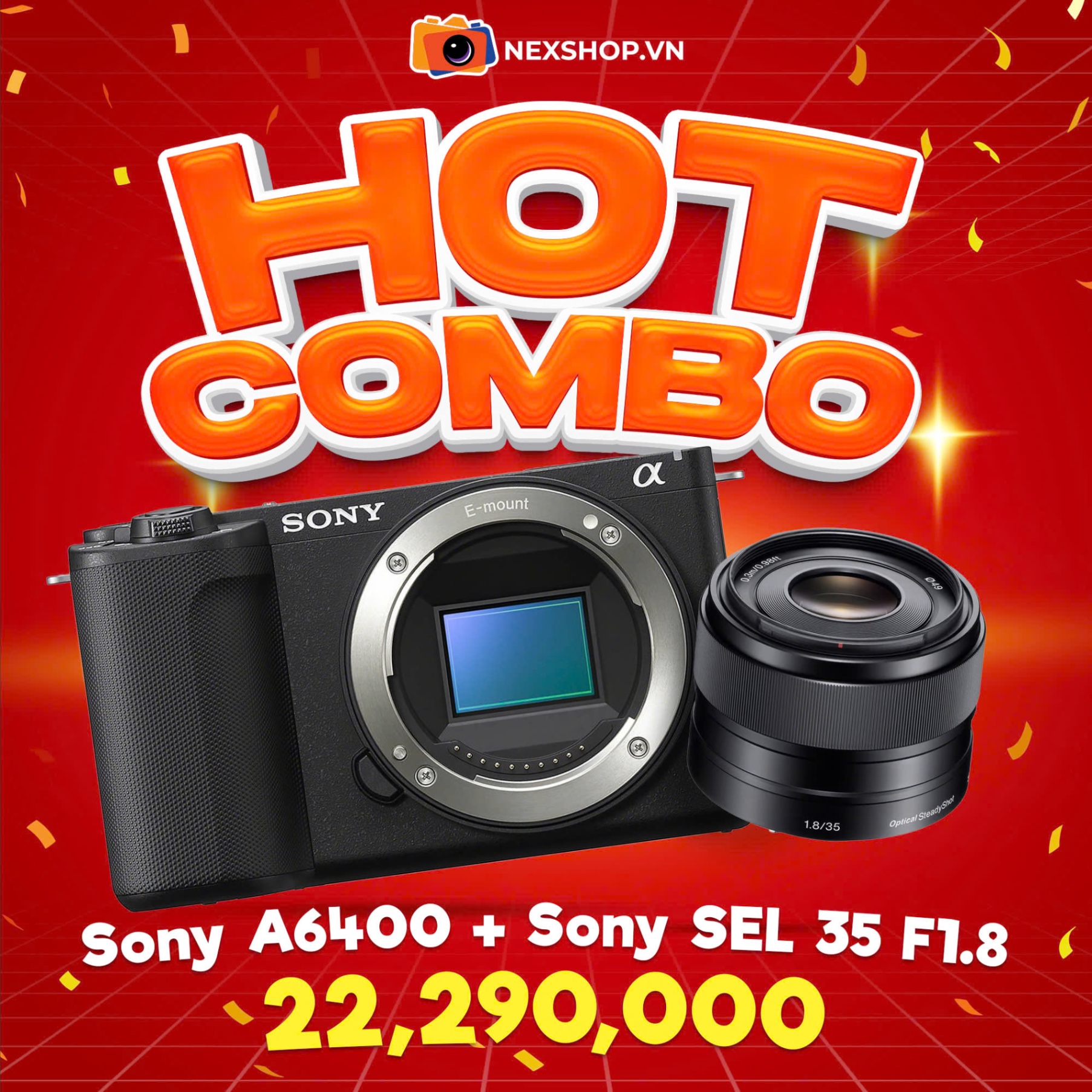 Sony A6400 | KIT 16-50 Đen | Chính hãng | SonyVN | Bảo hành 2 năm