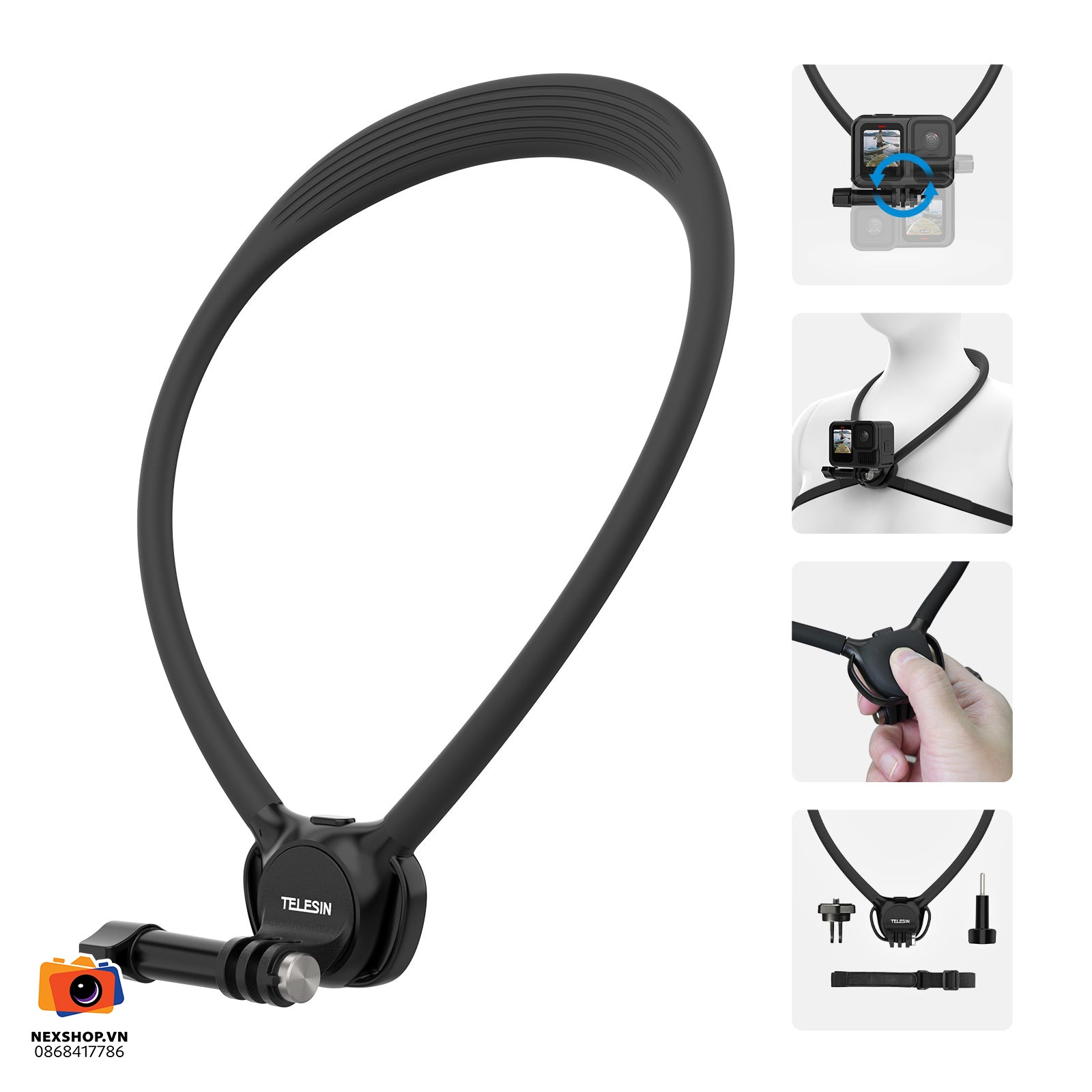Dây đeo cổ TELESIN Action Camera/phone Neck Holder SE 2.0 | Chính - thiết kế và phụ kiện