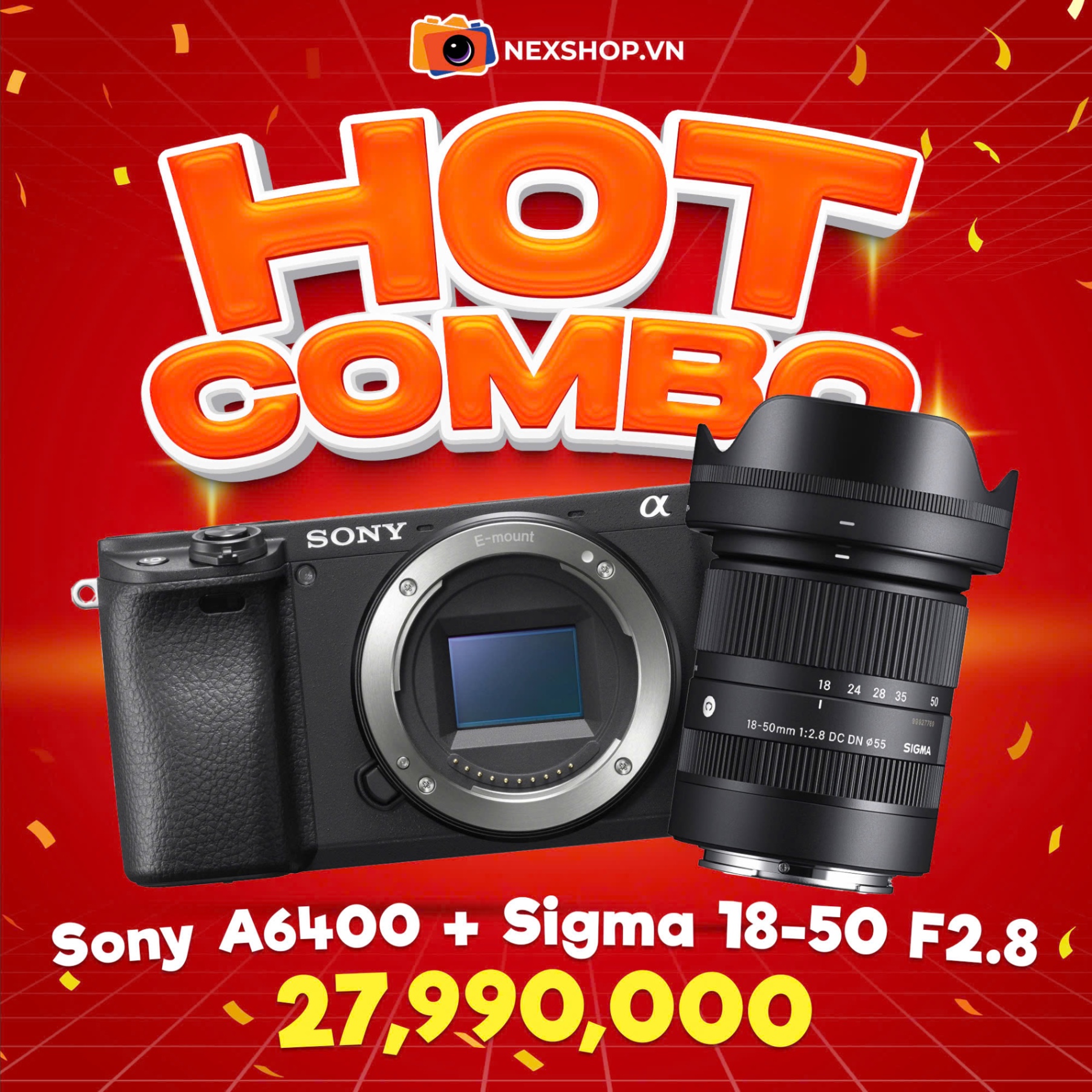 Sony A6400 | KIT 16-50 Đen | Chính hãng | SonyVN | Bảo hành 2 năm