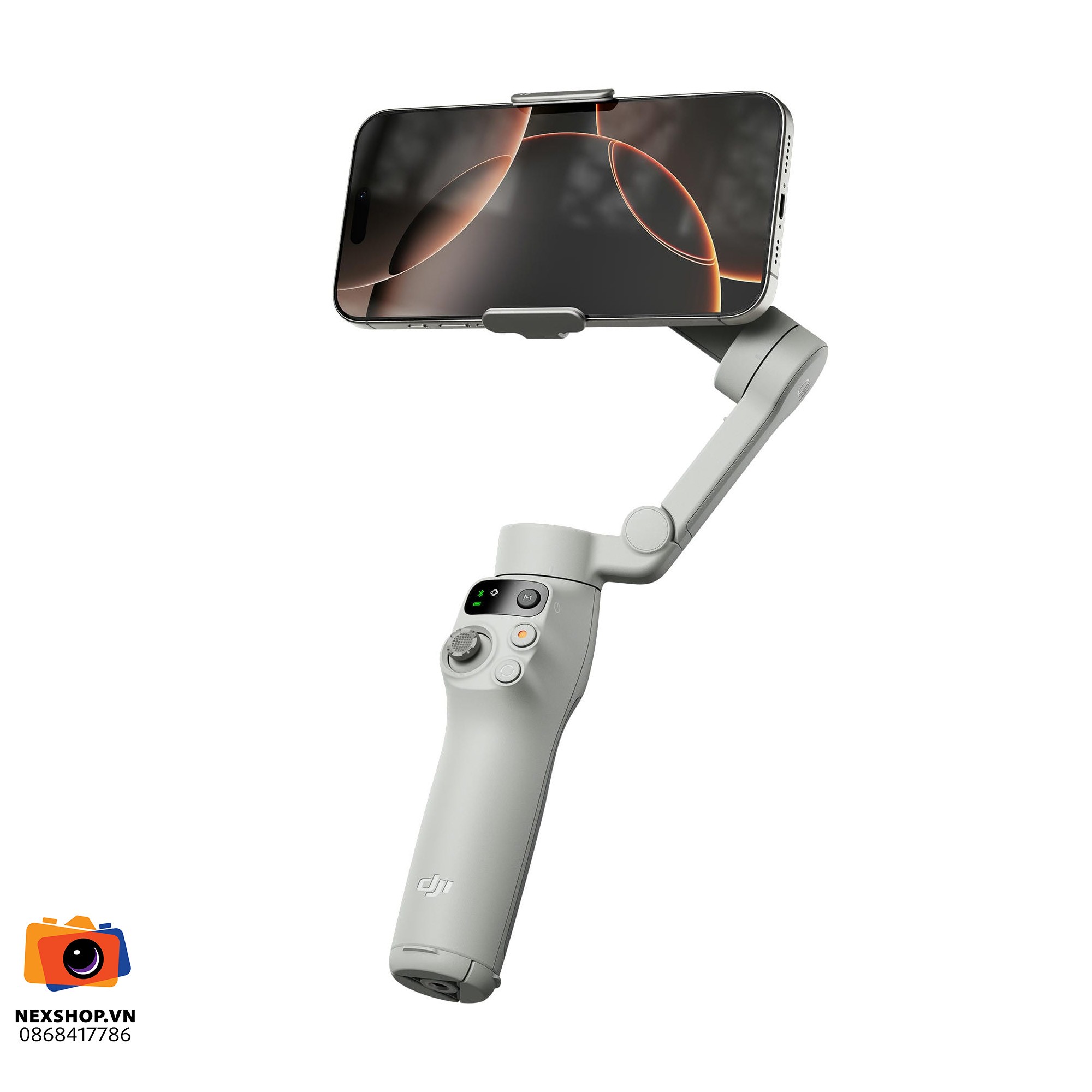 DJI Osmo Mobile 7 | Gimbal chống rung điện thoại chính hãng - mặt sau và phụ kiện đi kèm
