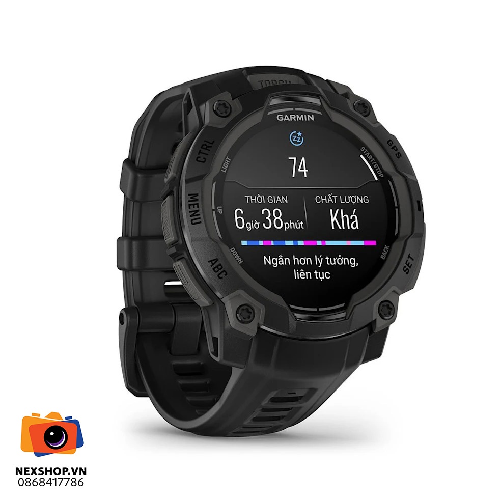 Đồng hồ thông minh Garmin Instinct 3, 45mm, Amoled, Đen nguyên khối, KOR/SEA,A04884 | Chính hãng