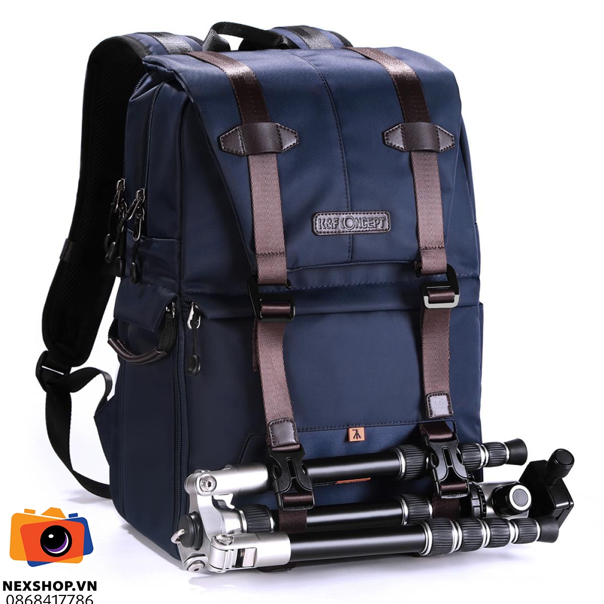 Ba lô máy ảnh KNF Concept 20L chống nước | Dark Blue | Chính hãng - khả năng kết nối thiết bị