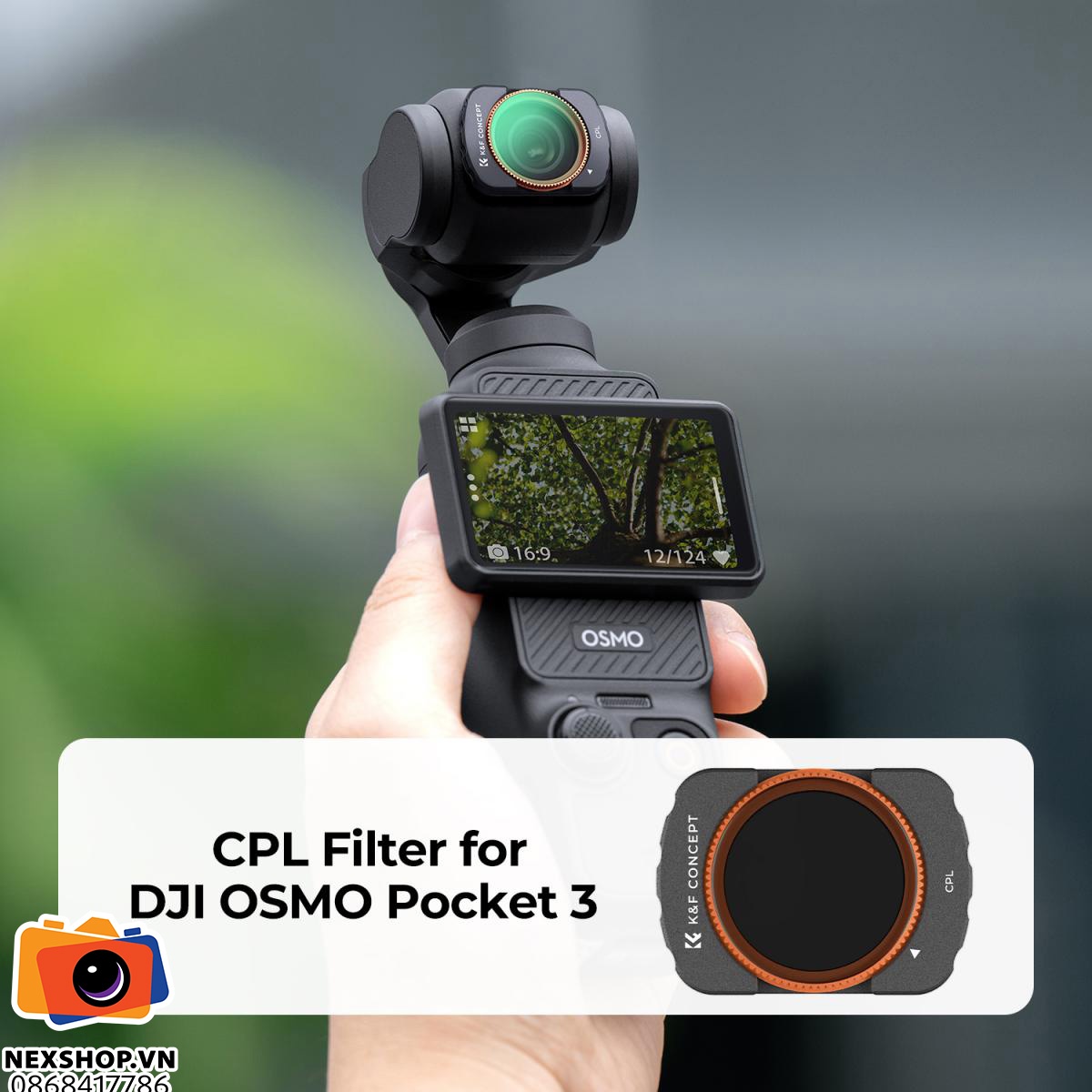 Kính lọc CPL K&F Concept cho DJI Osmo Pocket 3