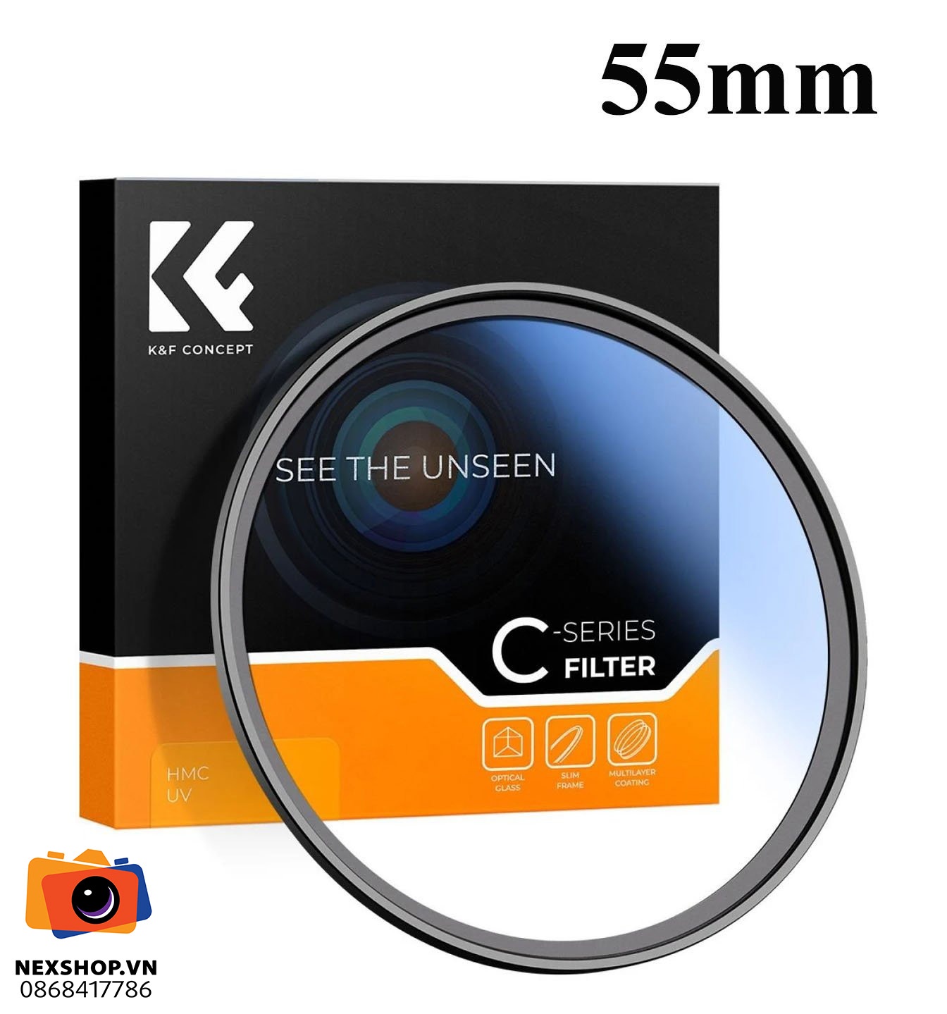 Kính lọc K&F Concept Blue Multi-Coated UV | 55mm