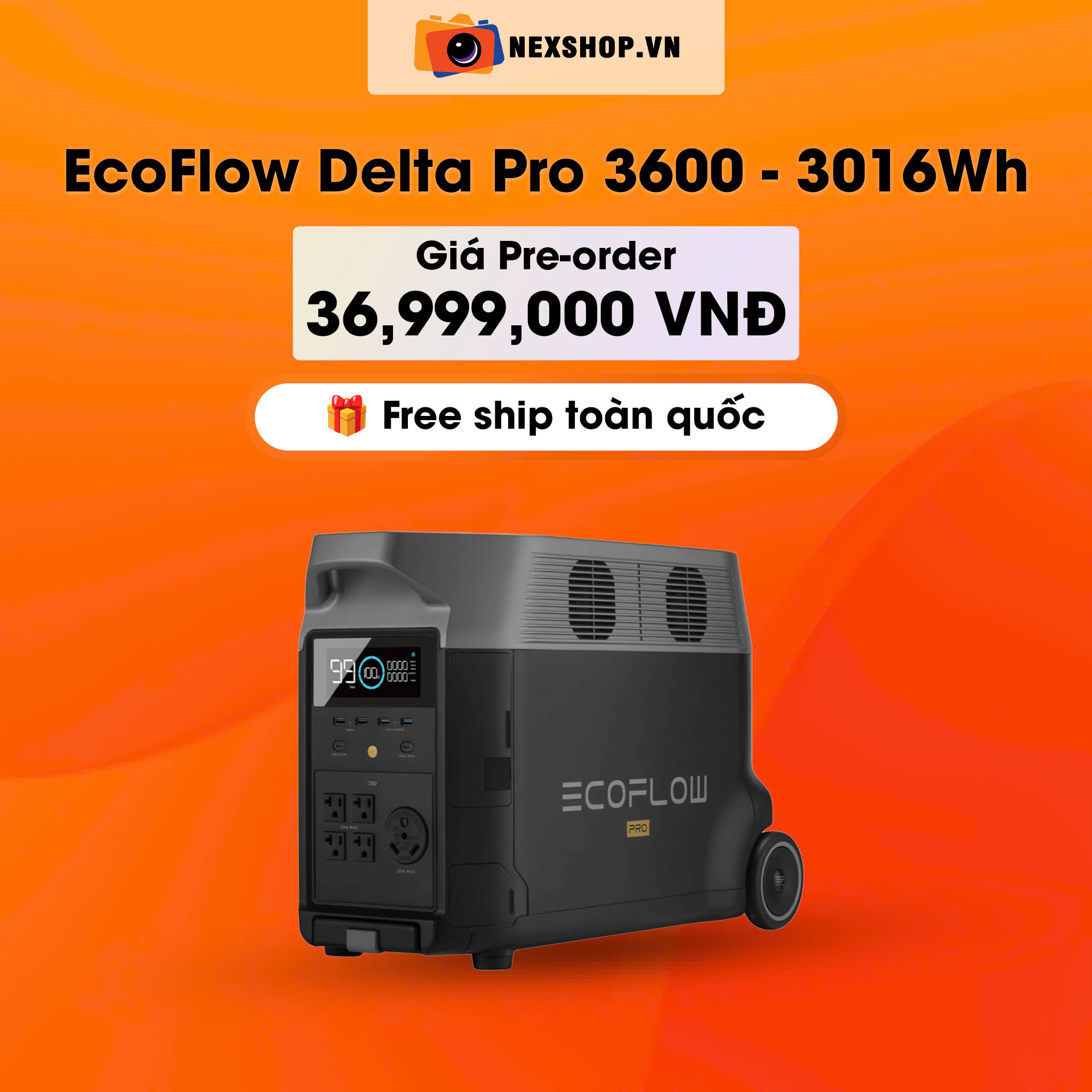 Thuê trạm điện EcoFlow Delta Pro 3600Wh ( 24 tiếng )