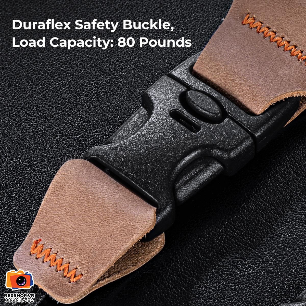 Dây máy ảnh KNF Strap Urban Wander 01 | Xám | Chính hãng - mặt sau và phụ kiện đi kèm