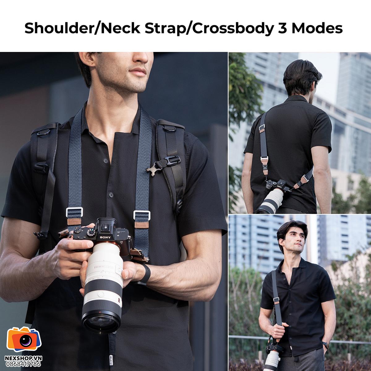 Dây máy ảnh KNF Strap Urban Wander 01 | Blue | Chính hãng - cấu hình hộp sạc
