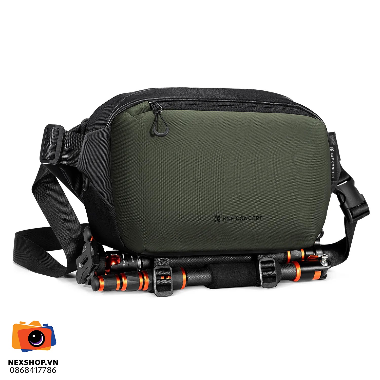 Túi đeo chéo KNF Concept Sling Bag 10L | Dark Green — K&F Concept chính hãng tại KNF Vietnam