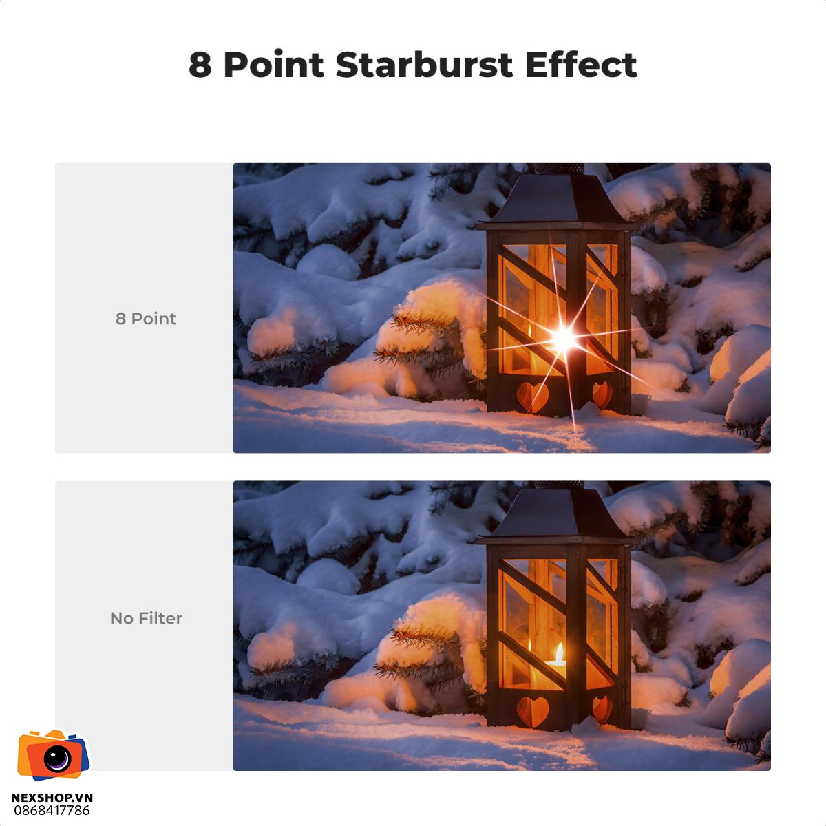 KNF Concept 62mm Star Filters Kit | (4 Points, 6 Points, 8 Points Cross Screen Starburst Filters)