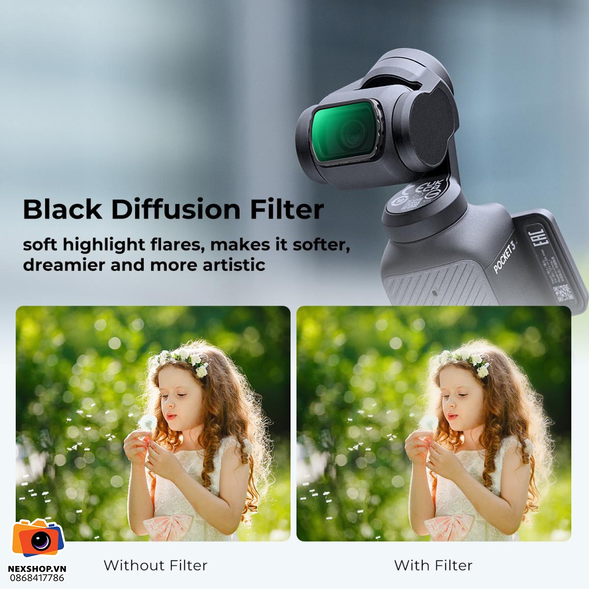 Kính lọc KNF concept Black Mist 1/4 cho DJI Osmo Pocket 3