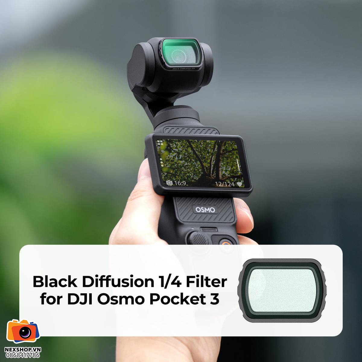 Kính lọc KNF Concept Black Mist 1/4 cho DJI Osmo Pocket 3 | Chính - cấu hình hộp sạc