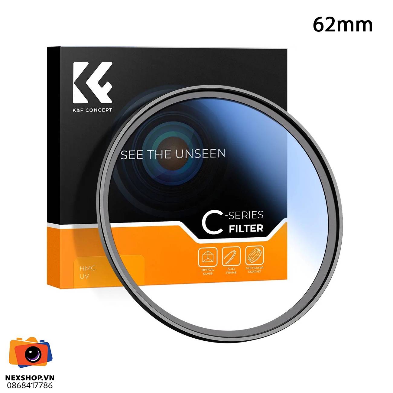 Kính lọc UV KNF Concept Blue Multi-Coated | 62mm