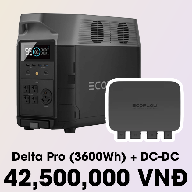 Combo trạm sạc dự phòng EcoFlow Delta Pro + DC/DC Charger - thiết kế và phụ kiện