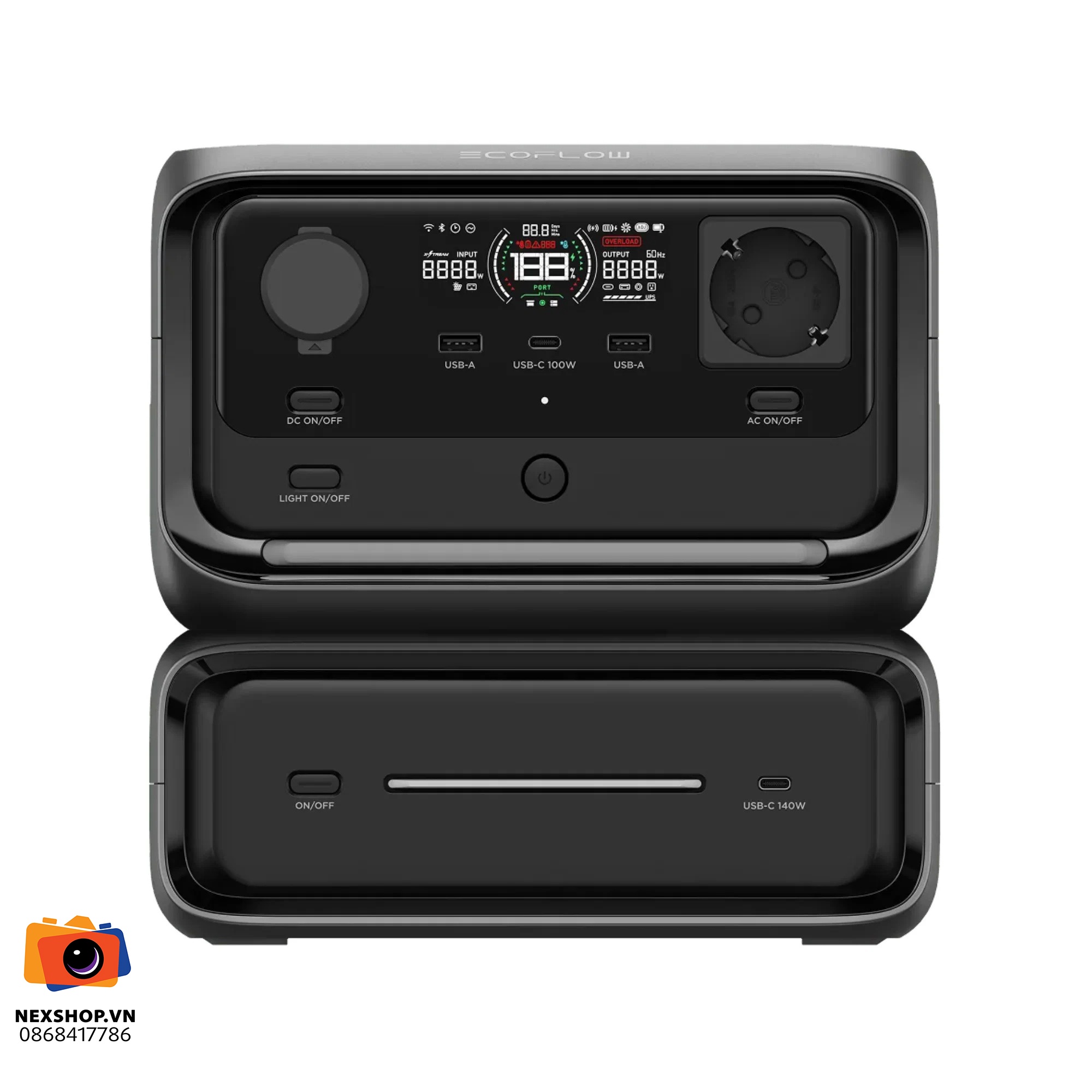 Trạm điện di động EcoFlow RIVER 3 MAX | 572Wh | Hàng chính hãng