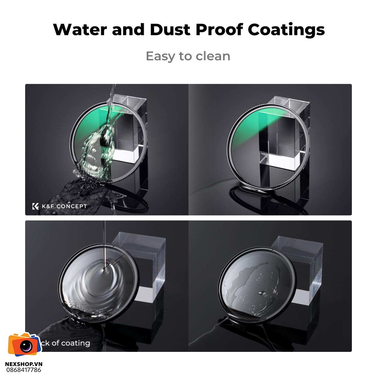 Kính lọc KNF Concept Nano-X White Pro-Mist 1/4 | 58mm | Chính hãn - mặt sau và phụ kiện đi kèm
