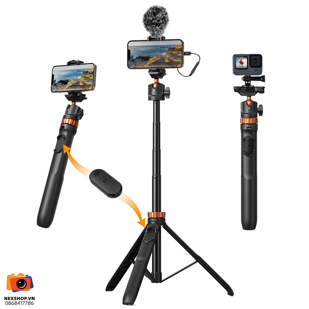 Tripod KNF ConCept MS08 62''/1.58m | Chính hãng - khả năng kết nối thiết bị
