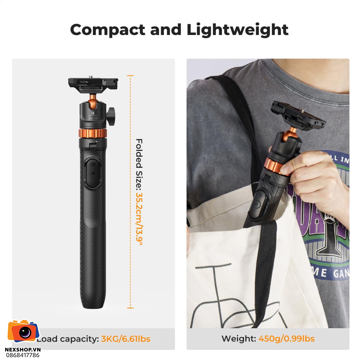 Tripod KNF ConCept MS08 62''/1.58m — K&F Concept chính hãng tại KNF Vietnam