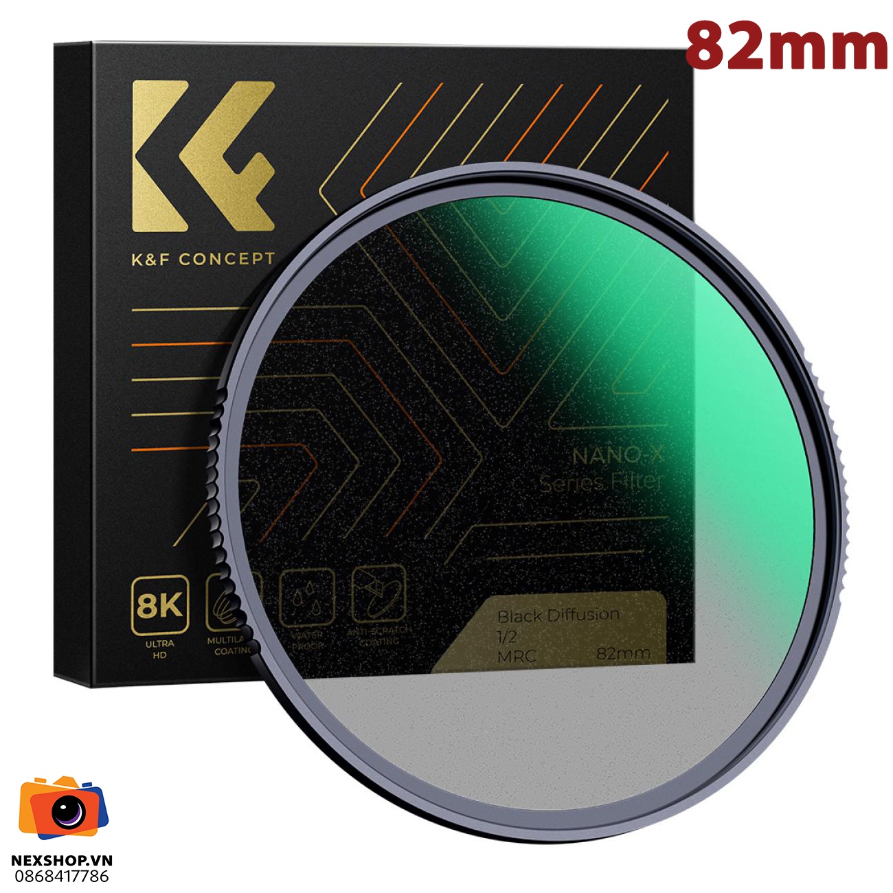 Kính lọc Filter KNF Concept Nano-X Black Pro-Mist 1/2 | 82mm