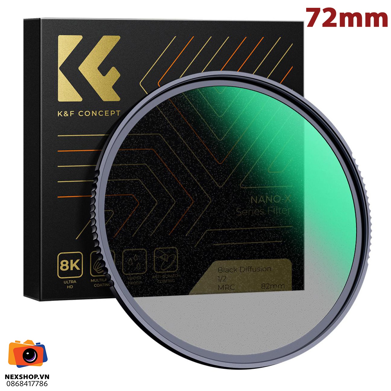 Kính lọc Filter KNF Concept Nano-X Black Pro-Mist 1/2 | 72mm