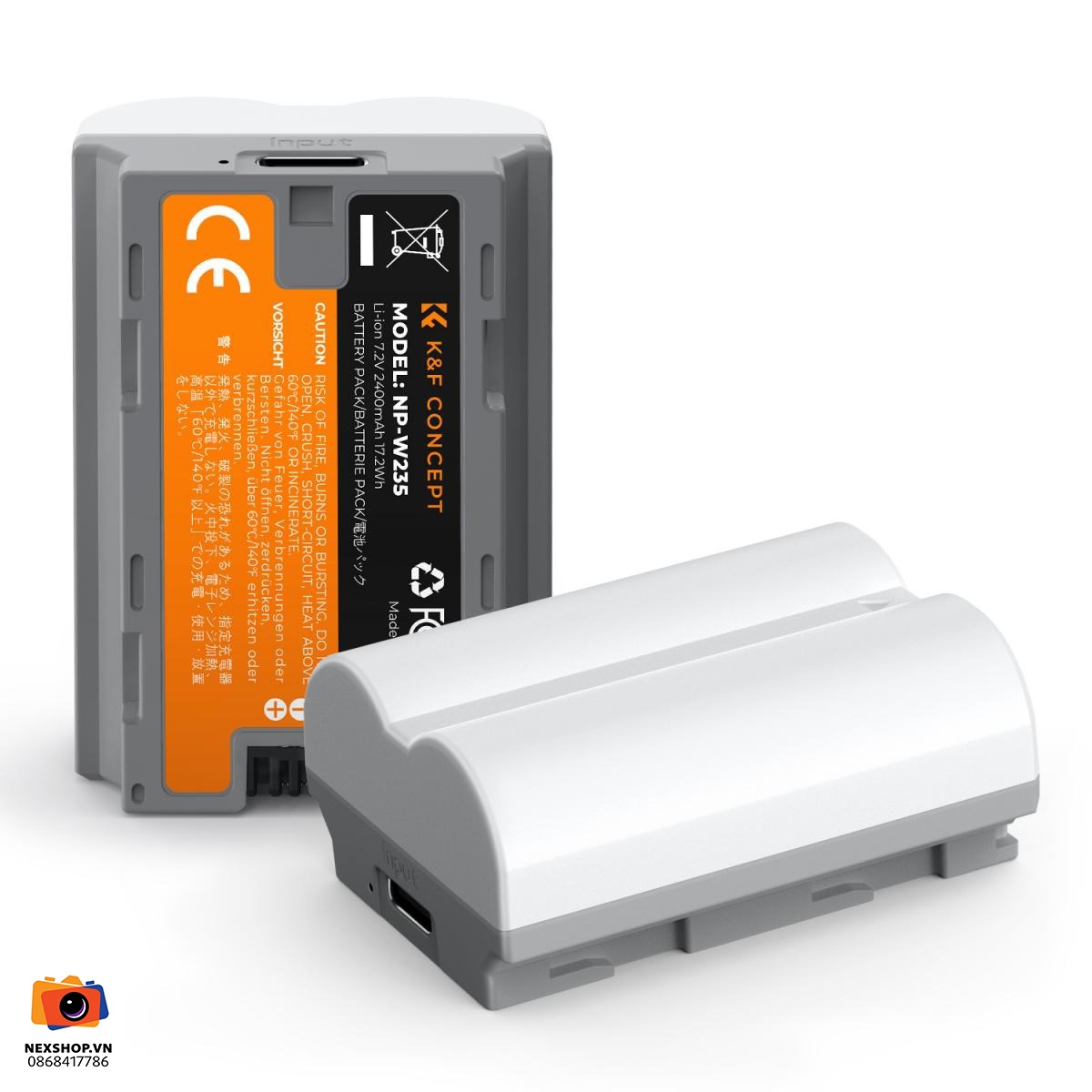 Pin KNF Concept NP-W235 cho máy ảnh Fujifilm (2pcs)