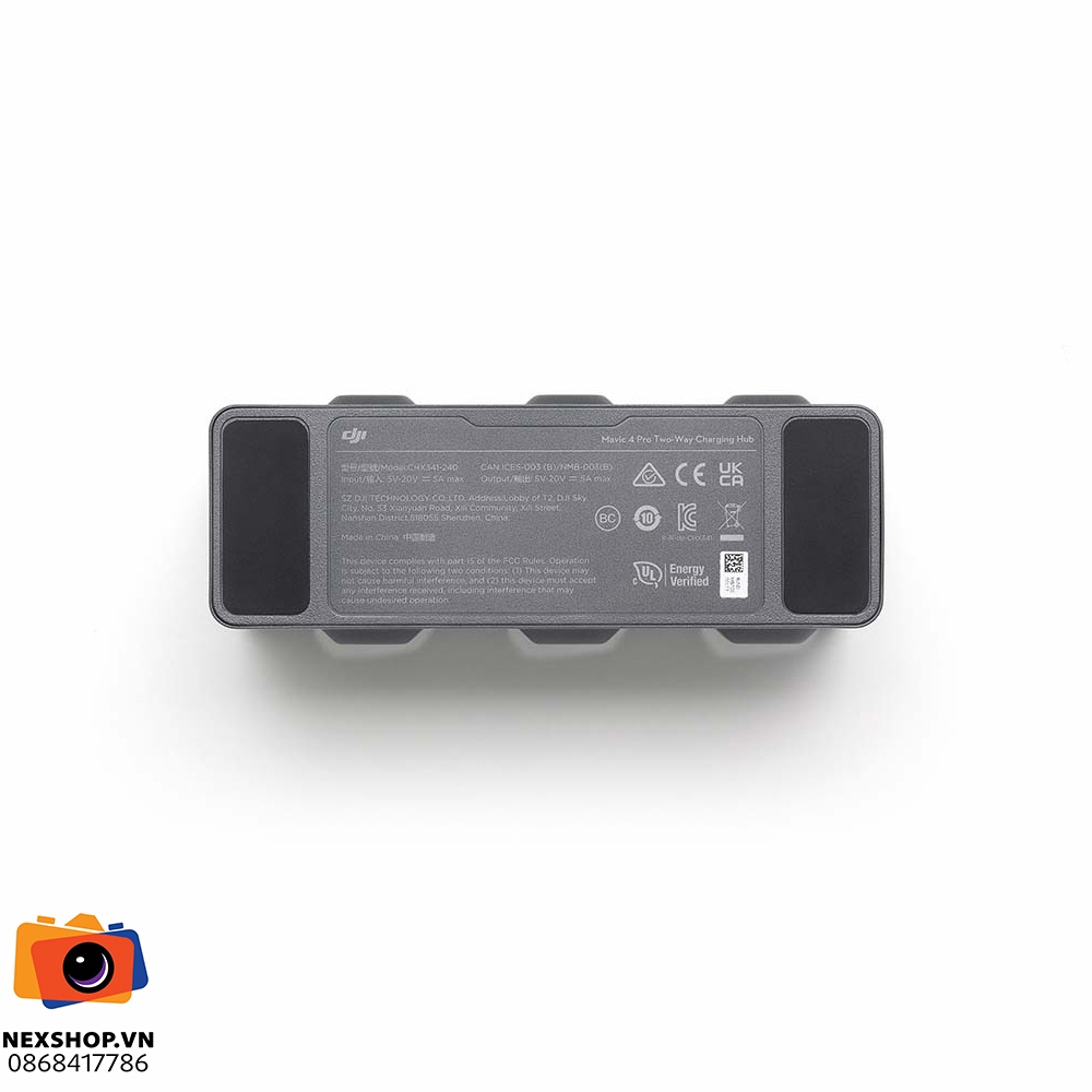 DJI Mavic 4 Pro Parallel Charging Hub | Chính hãng - mặt sau và phụ kiện đi kèm