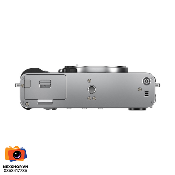 Máy ảnh Fujifilm X-E5 Body | Màu Bạc | Chính hãng NexShop - mặt sau và phụ kiện đi kèm