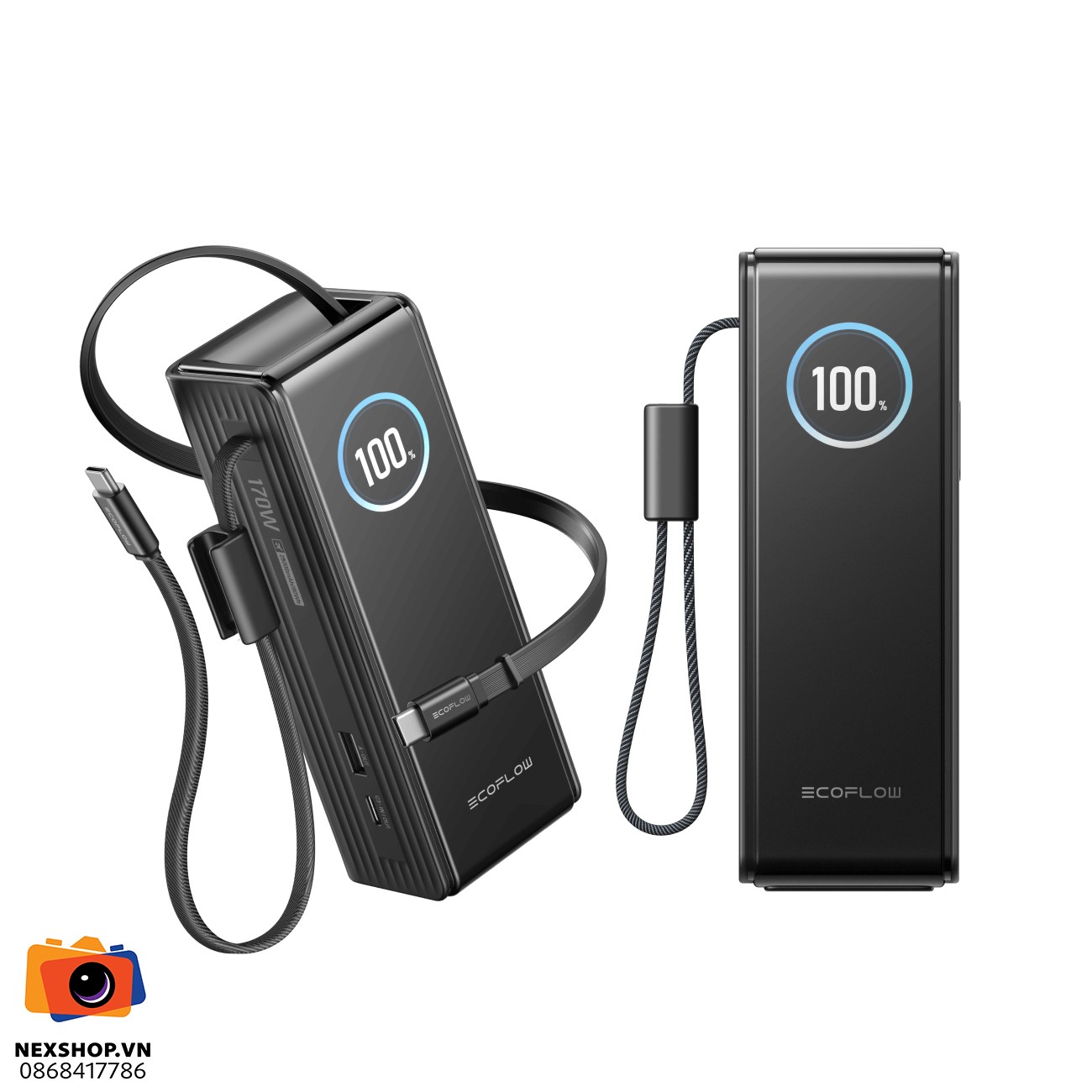 Pin dự phòng Ecoflow RAPID (25.000mAh, 170W, Cáp tích hợp 100W) | Chính hãng