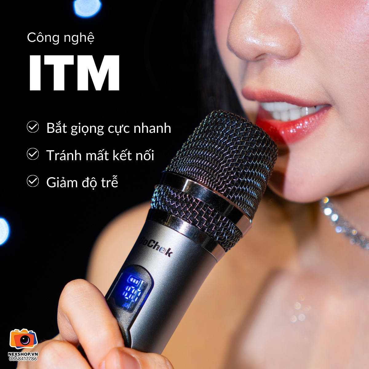 Micro thu âm không dây GoChek HH24 | 1TX + 1RX | Chính hãng
