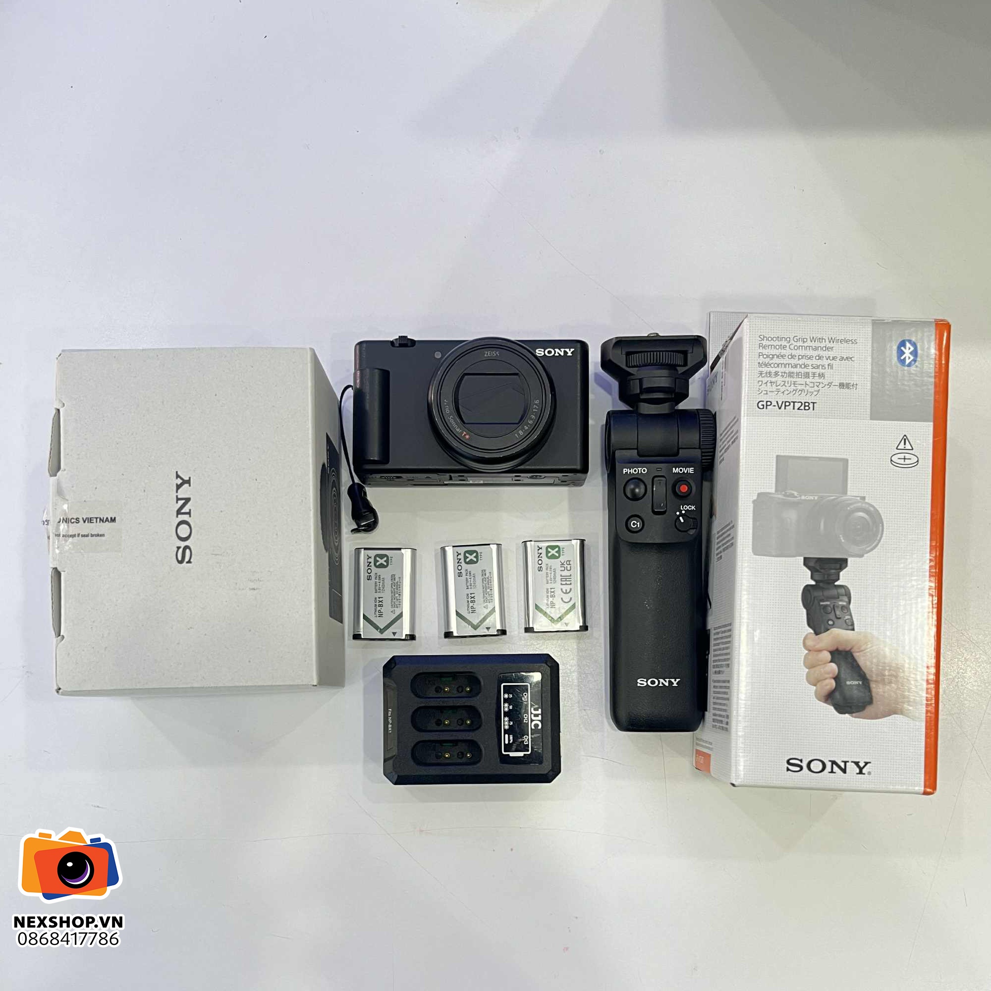 Máy ảnh kỹ thuật số Sony ZV1 II + Báng GP-VPT2BT Màu đen | Used | Chính hãng