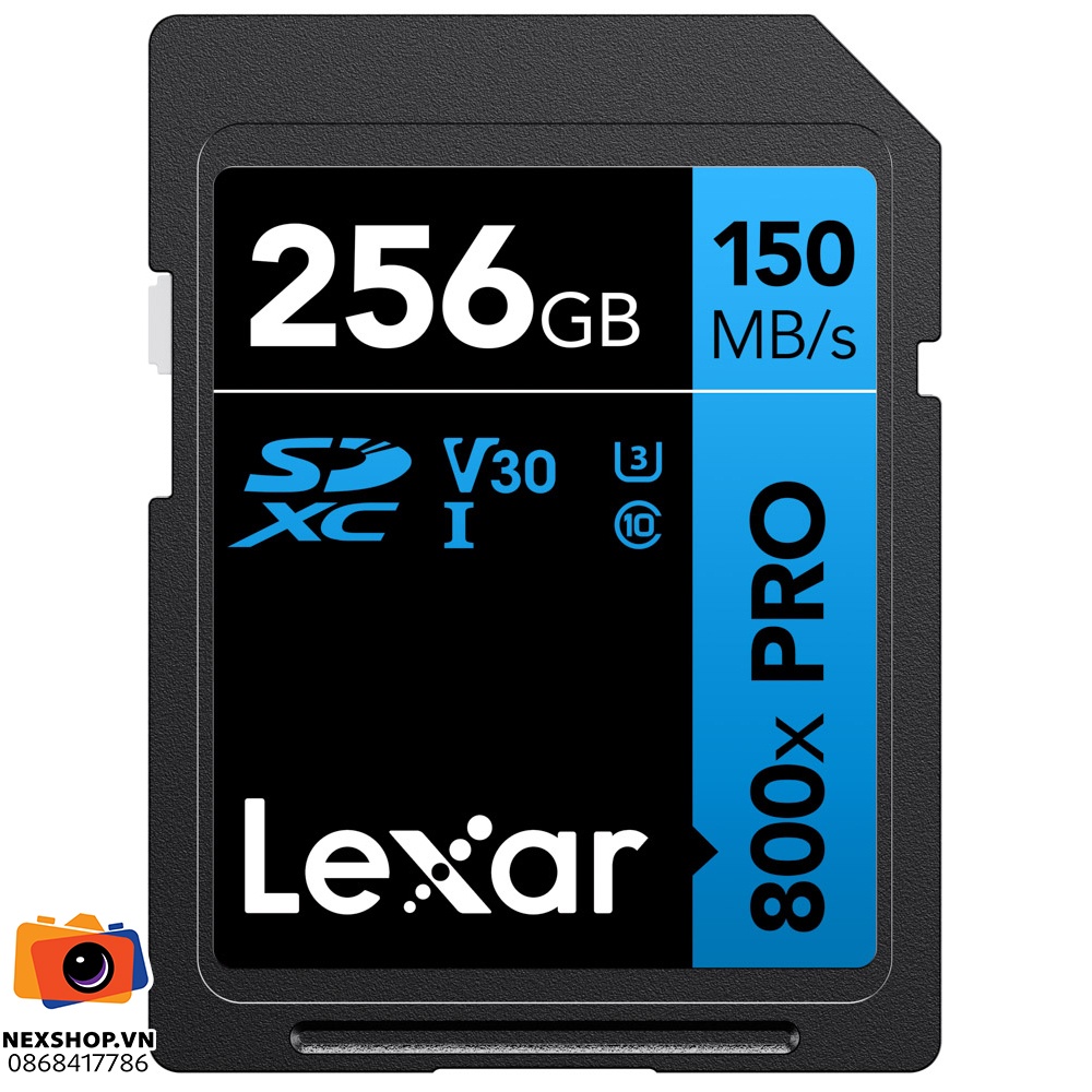 Thẻ nhớ Lexar 256GB 800X Pro V30 SDXC UHS-I 150MB/s | Chính hãng