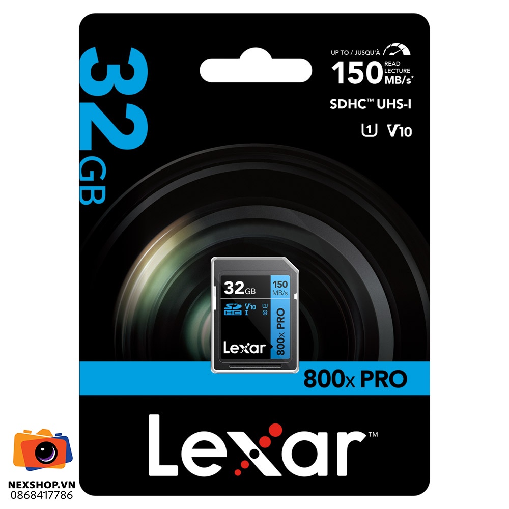 Thẻ nhớ Lexar 32GB 800X Pro SDXC V10 UHS-I 150MB/s