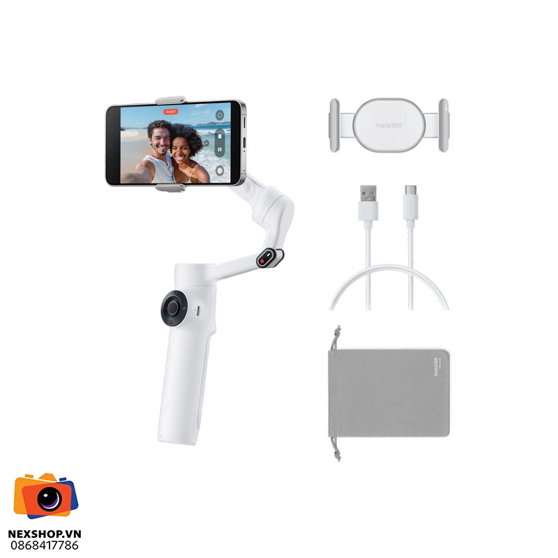 Insta360 Flow 2 Standard Bundle | Summit White | Chính hãng