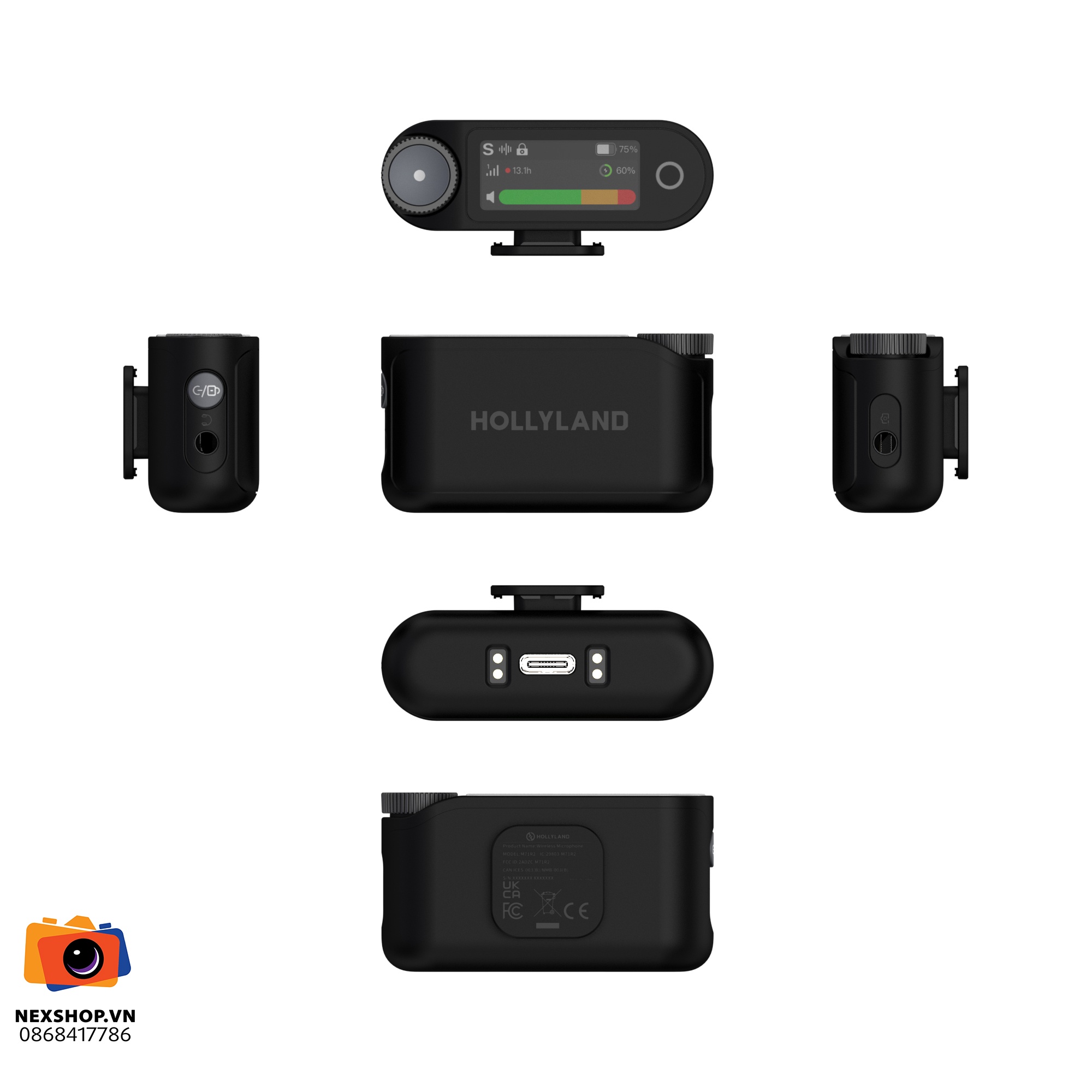 Micro Hollyland LARK MAX 2 Solo (Camera RX) Space Gray | Chính hã - cấu hình hộp sạc