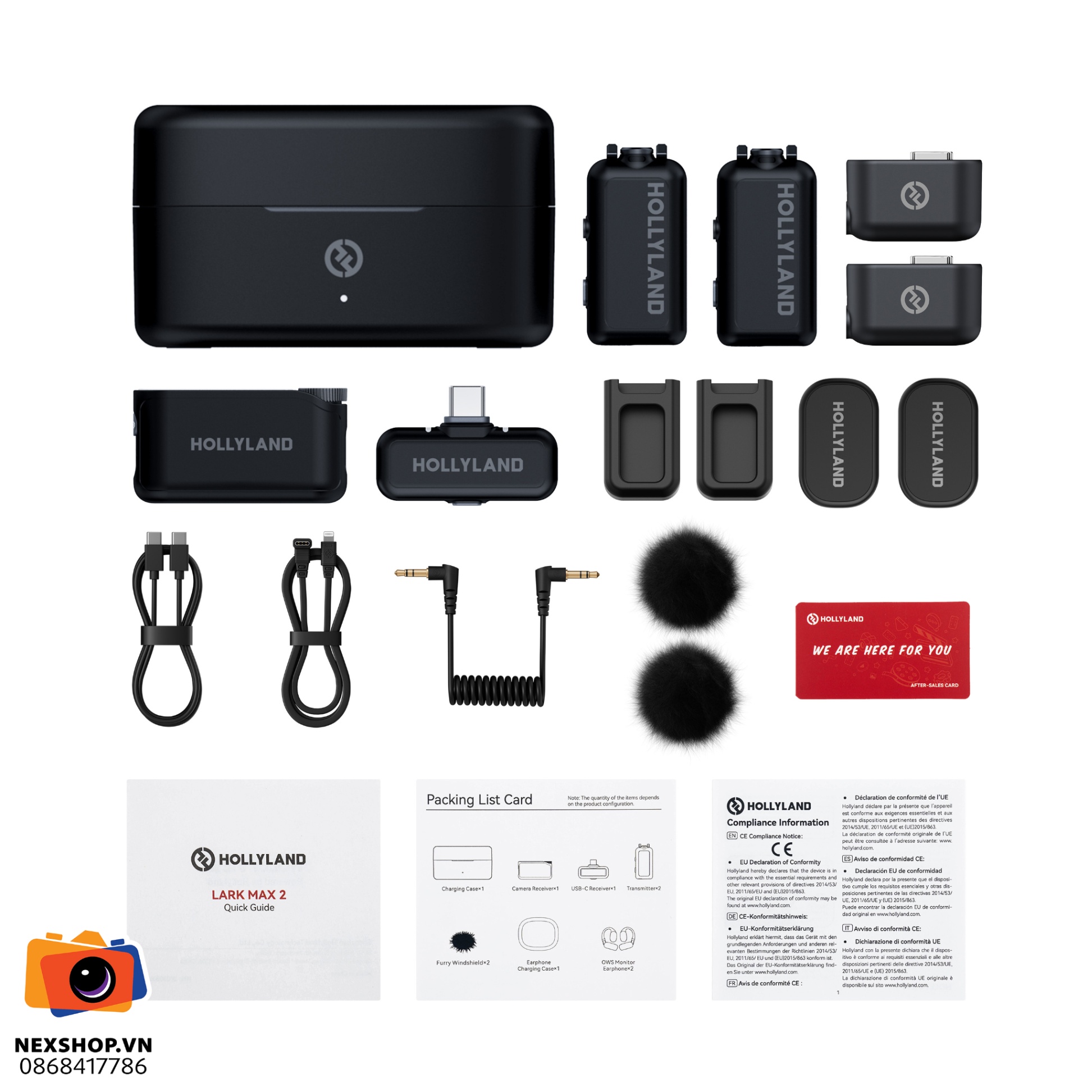 Micro Hollyland LARK MAX 2 Combo (Camera RX, USB-C RX) Space Gray | Chính hãng