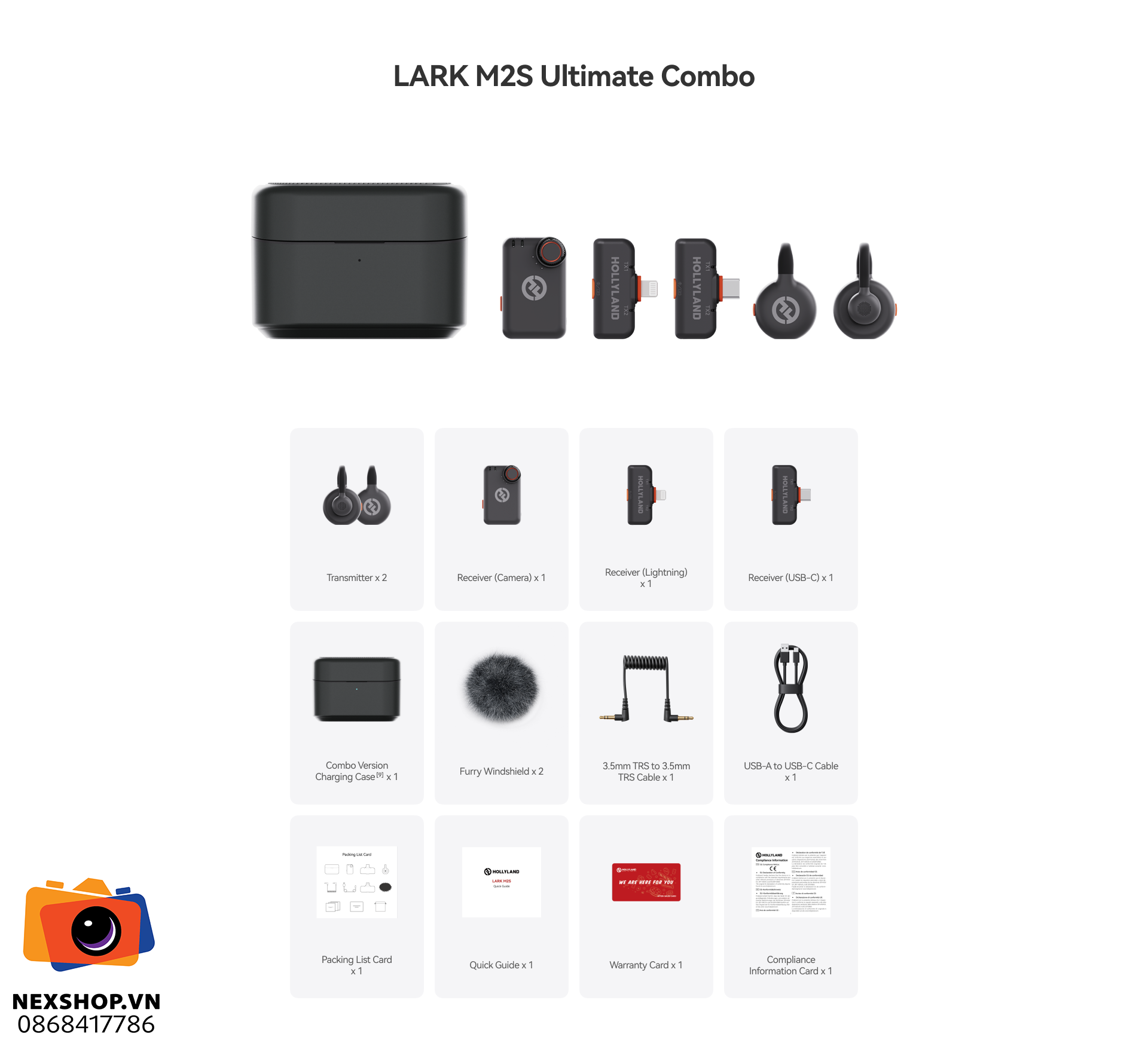 Micro Hollyland LARK M2S Ultimate Combo Space Gray | Chính hãng