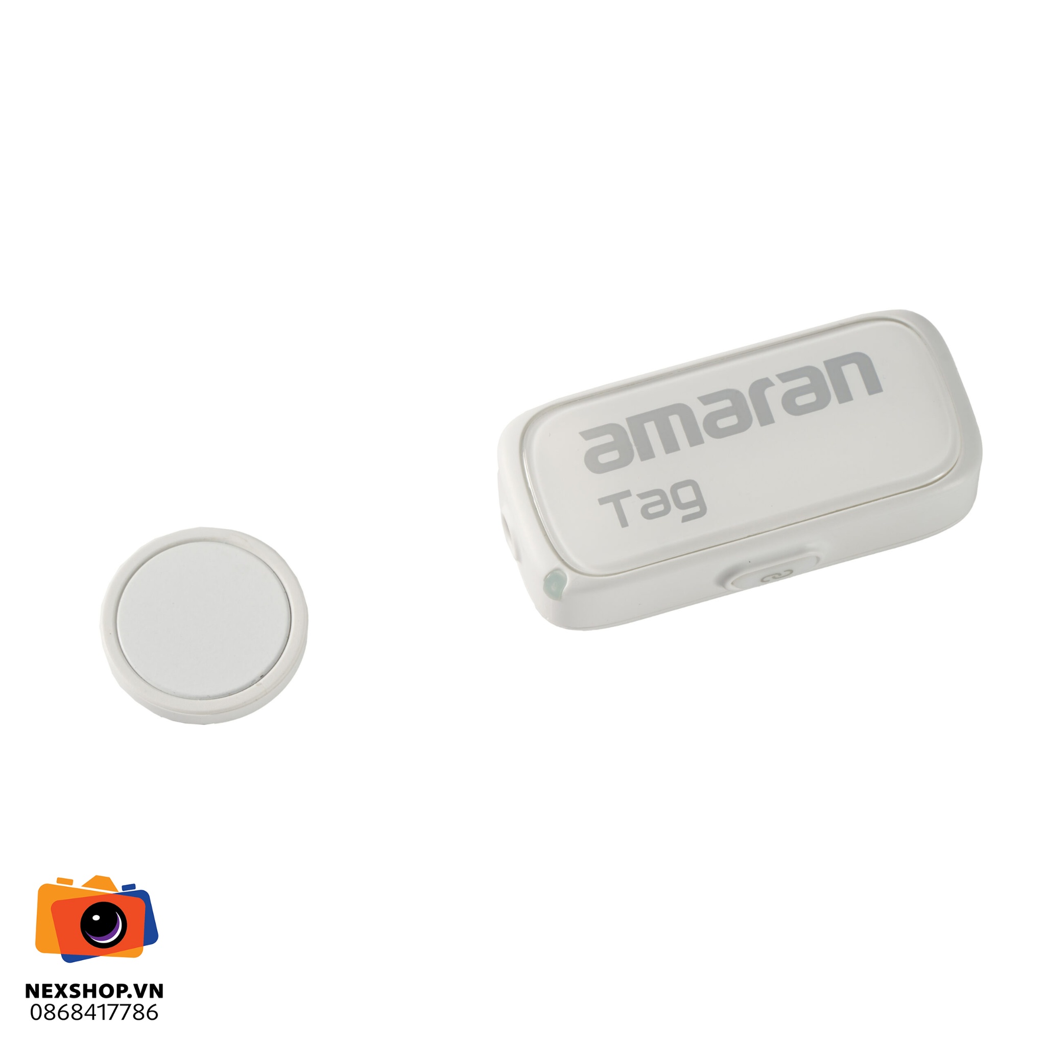 Micro Amaran Tag | Lightning | Trắng | Chính hãng - mặt sau và phụ kiện đi kèm