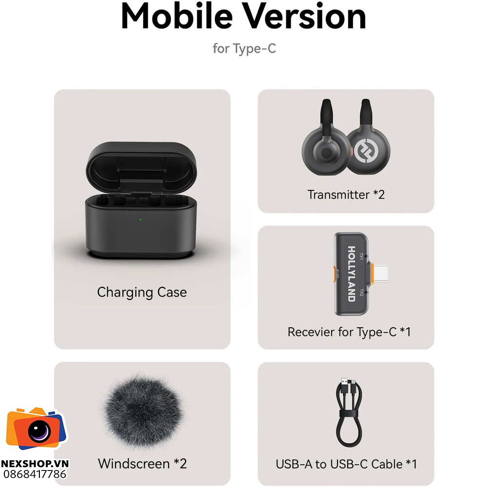 Micro Hollyland LARK M2S (USB-C Plug) Space Gray | Chính hãng