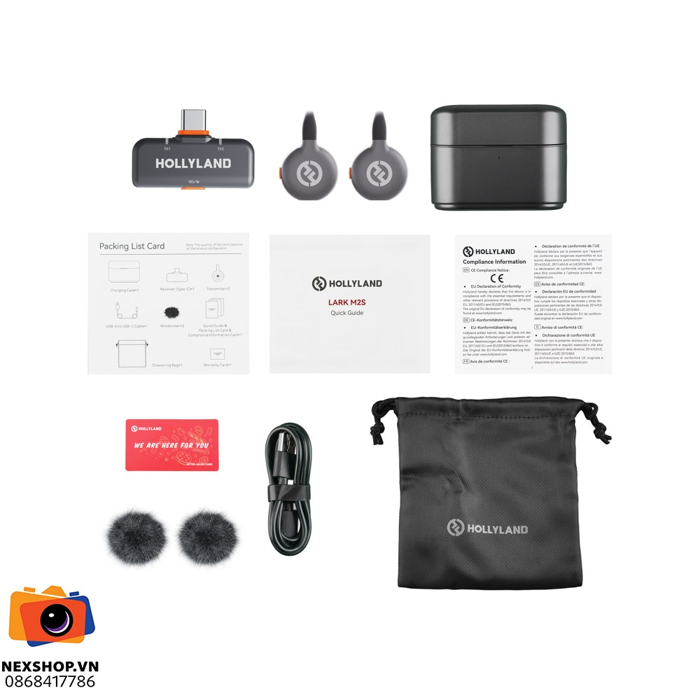 Micro Hollyland LARK M2S (USB-C Plug) Space Gray | Chính hãng