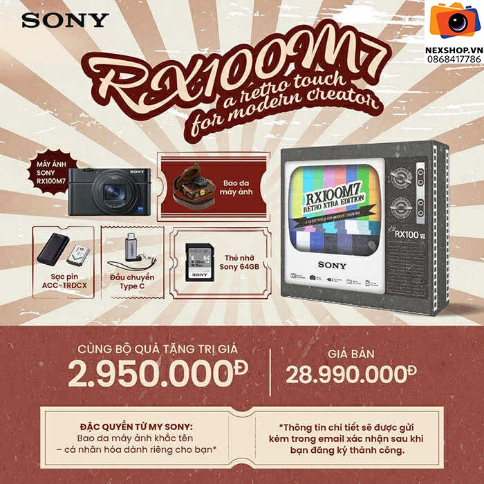 Sony RX100 mark VII RETRO XTRA EDITION | Chính hãng