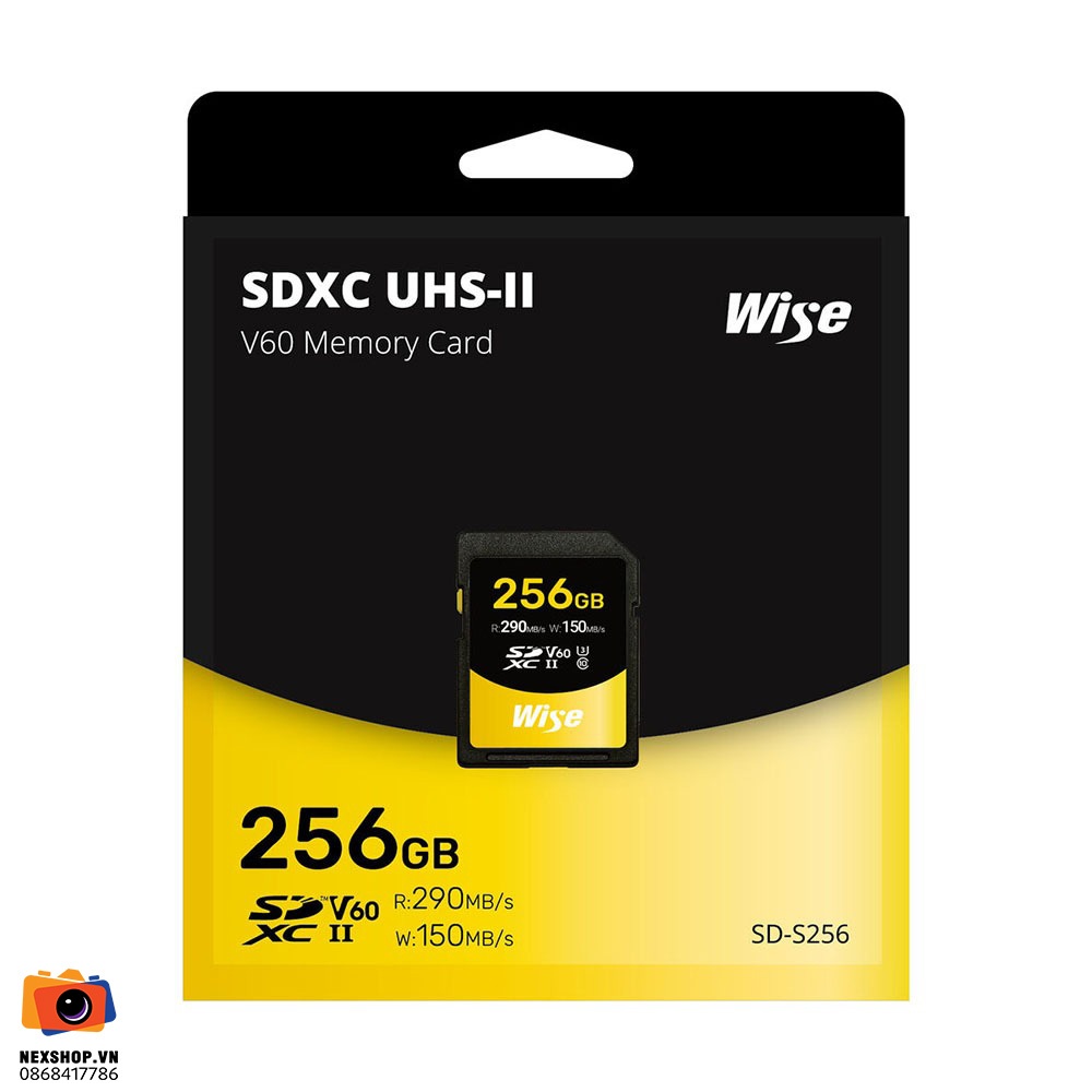 Thẻ nhớ Wise 256GB SDXC UHS-II V60 | Chính hãng