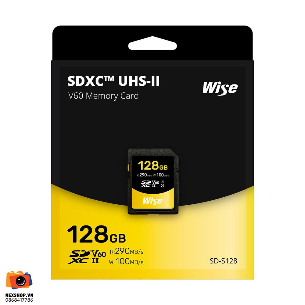 Thẻ nhớ Wise 128GB SDXC UHS-II V60 | Chính hãng