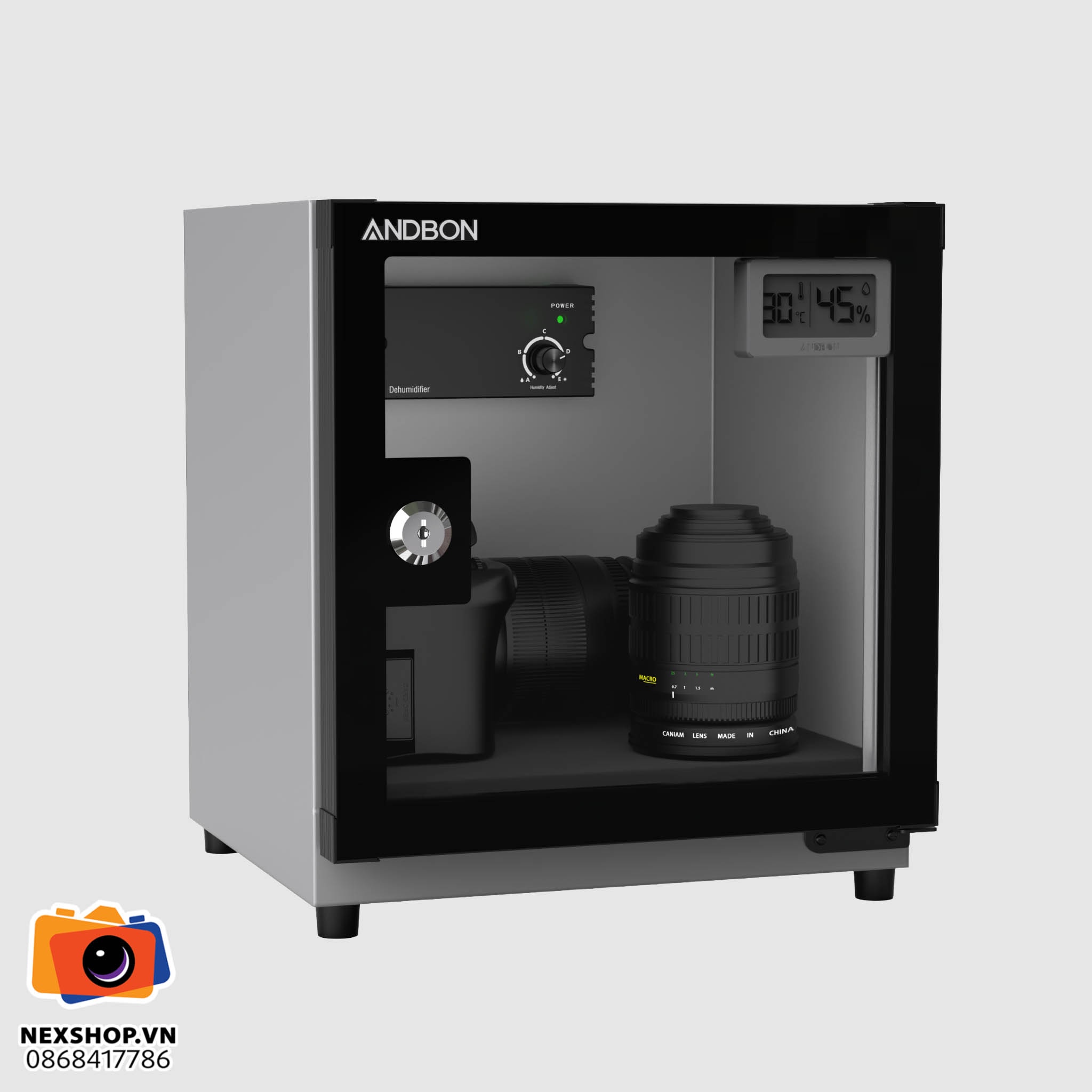 Tủ chống ẩm Andbon AB-18C 18L | Màu Xám | Chính hãng