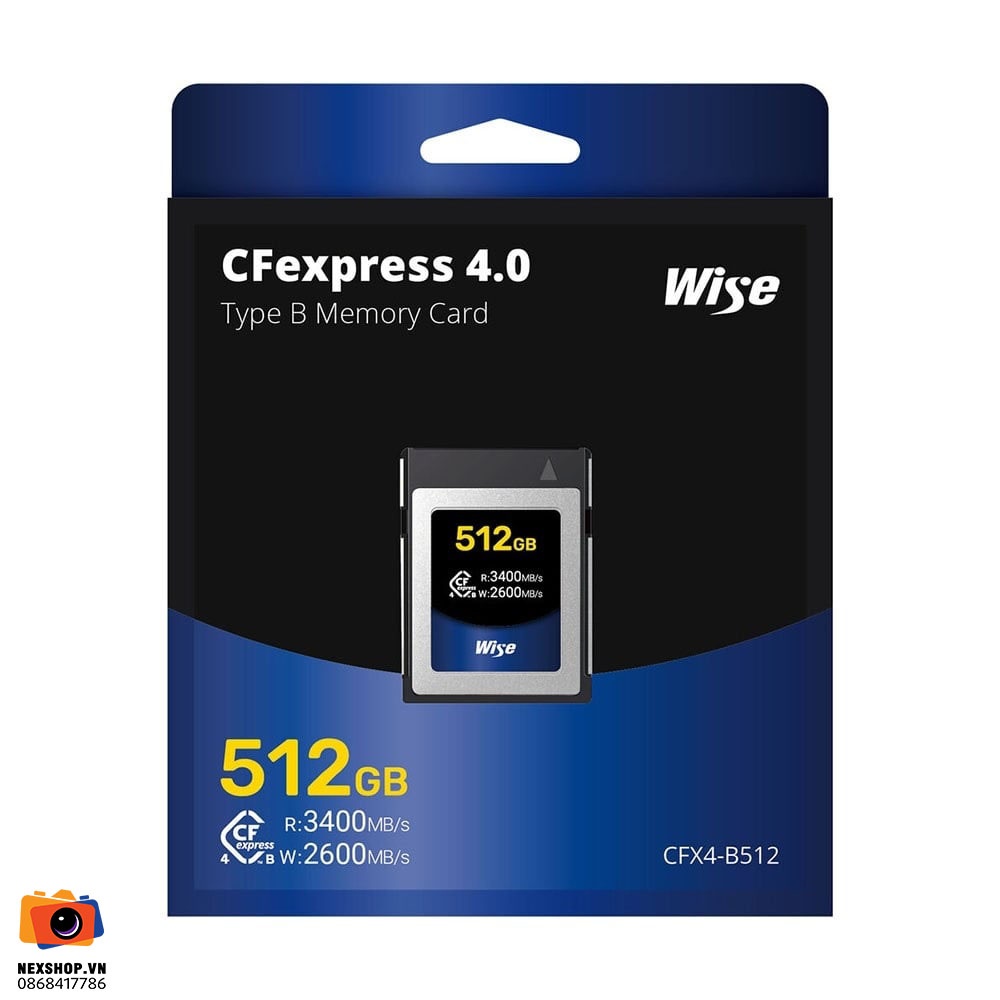 Thẻ nhớ Wise 512GB CFexpress 4.0 Type B | Chính hãng
