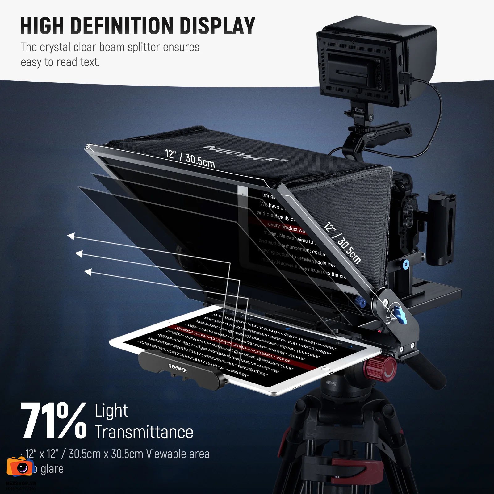 Máy nhắc chữ điều khiển từ xa NEEWER X17 II Remote Teleprompter | Chính Hãng