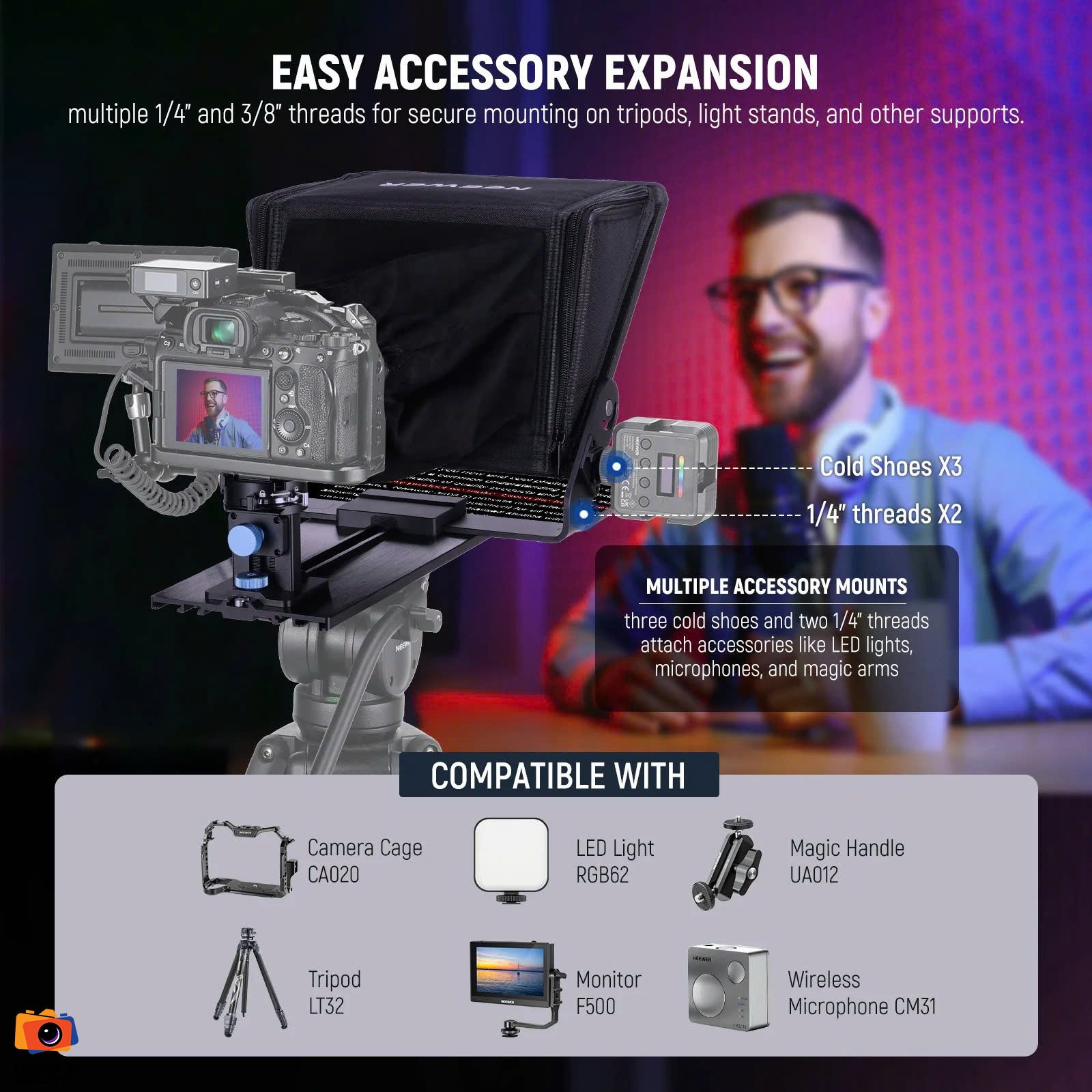 Máy nhắc chữ điều khiển từ xa NEEWER X12 II Remote Teleprompter | Chính Hãng