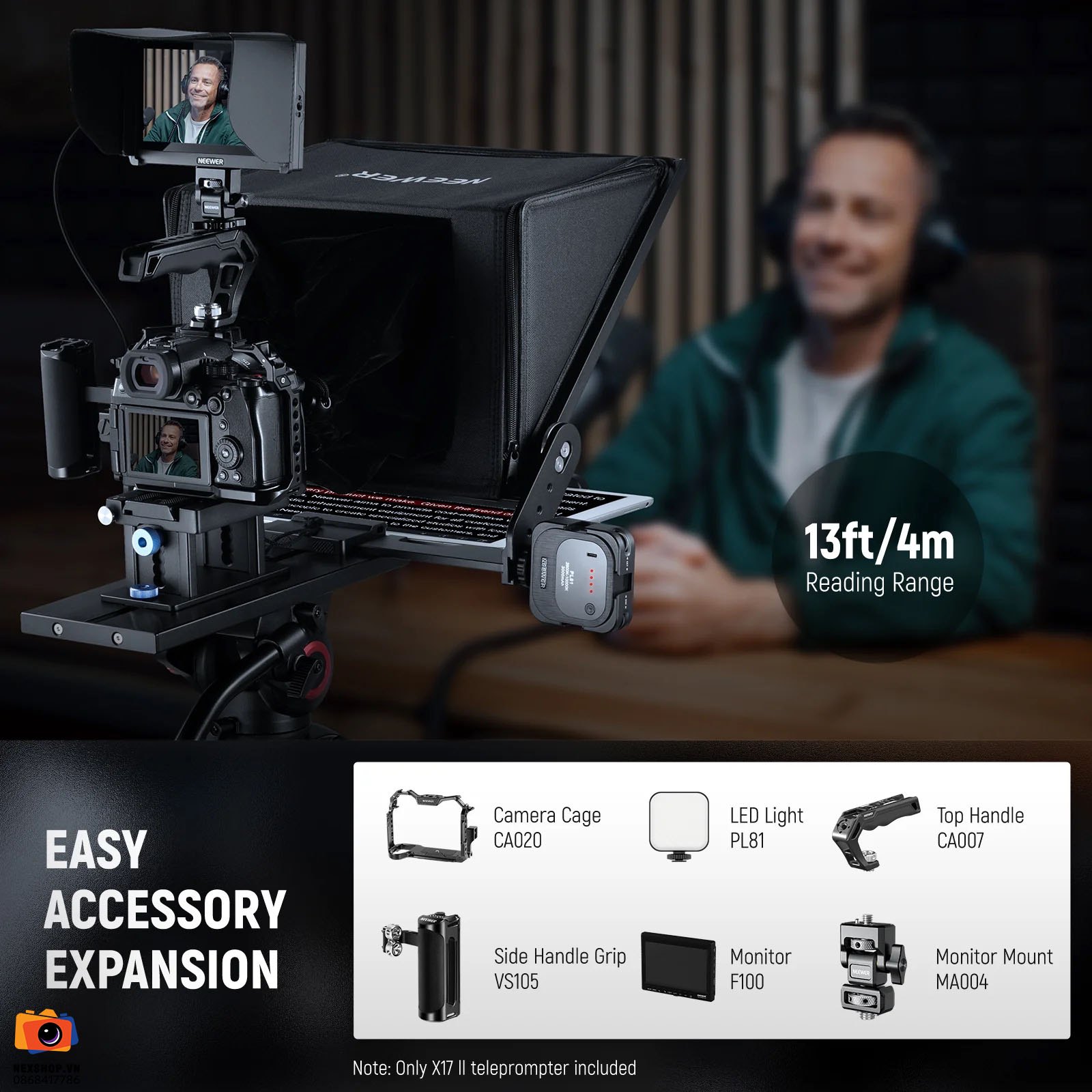 Máy nhắc chữ điều khiển từ xa NEEWER X17 II Remote Teleprompter | Chính Hãng