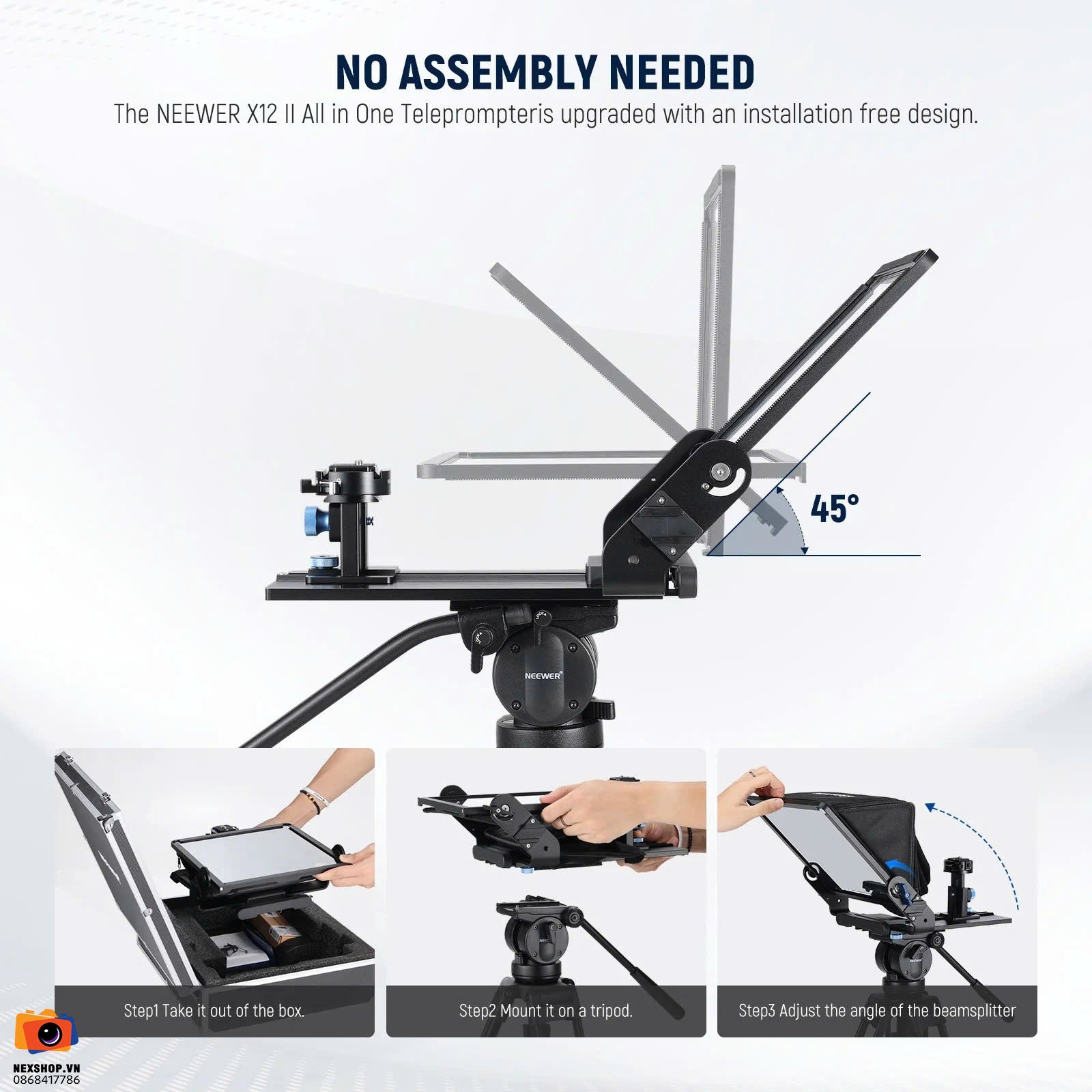 Máy nhắc chữ điều khiển từ xa NEEWER X12 II Remote Teleprompter | Chính Hãng