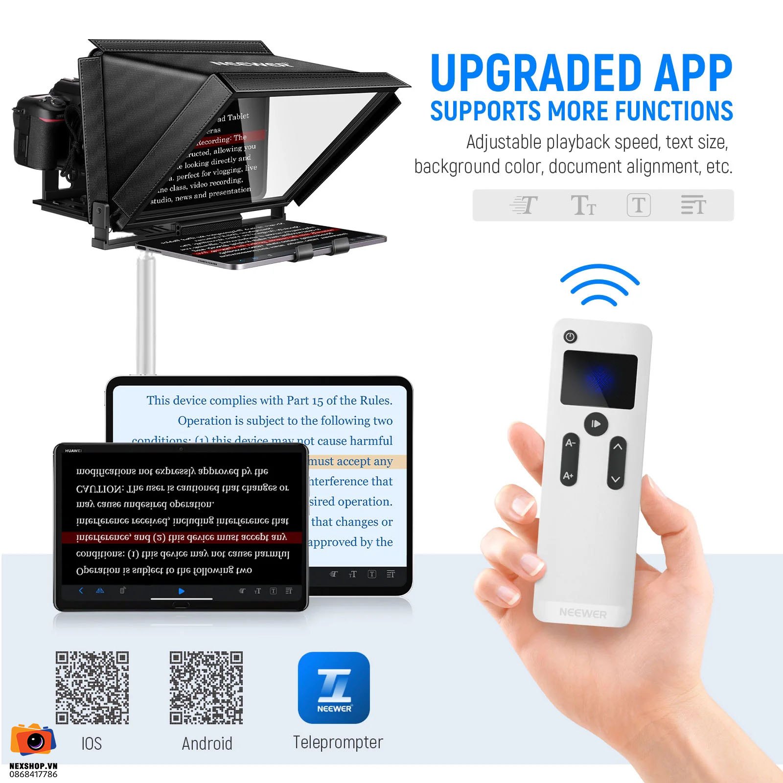 Máy Nhắc Chữ Điều Khiển Từ Xa NEEWER X12 Remote Teleprompter | Chính Hãng