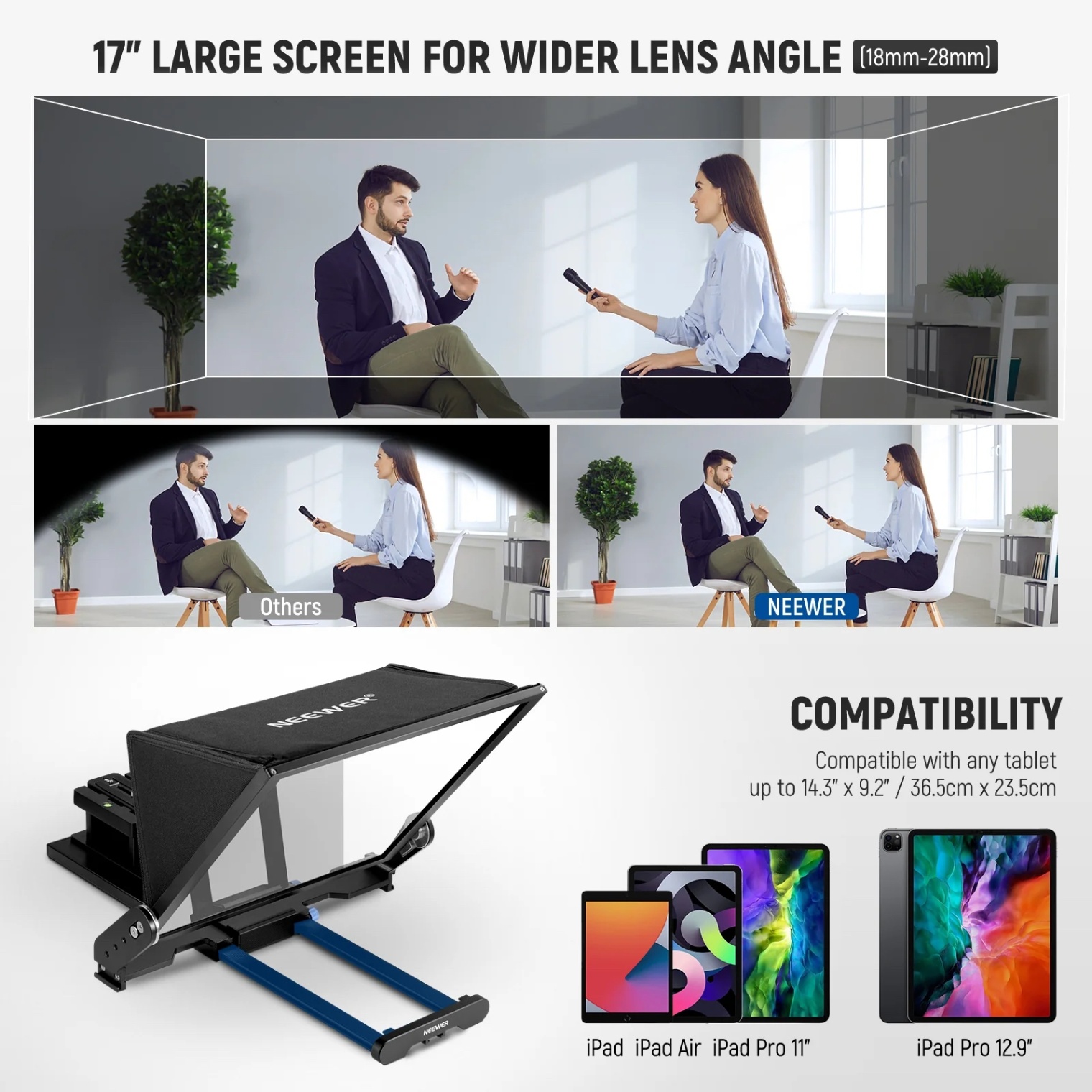 Máy nhắc chữ điều khiển từ xa NEEWER X17 II Remote Teleprompter | Chính Hãng